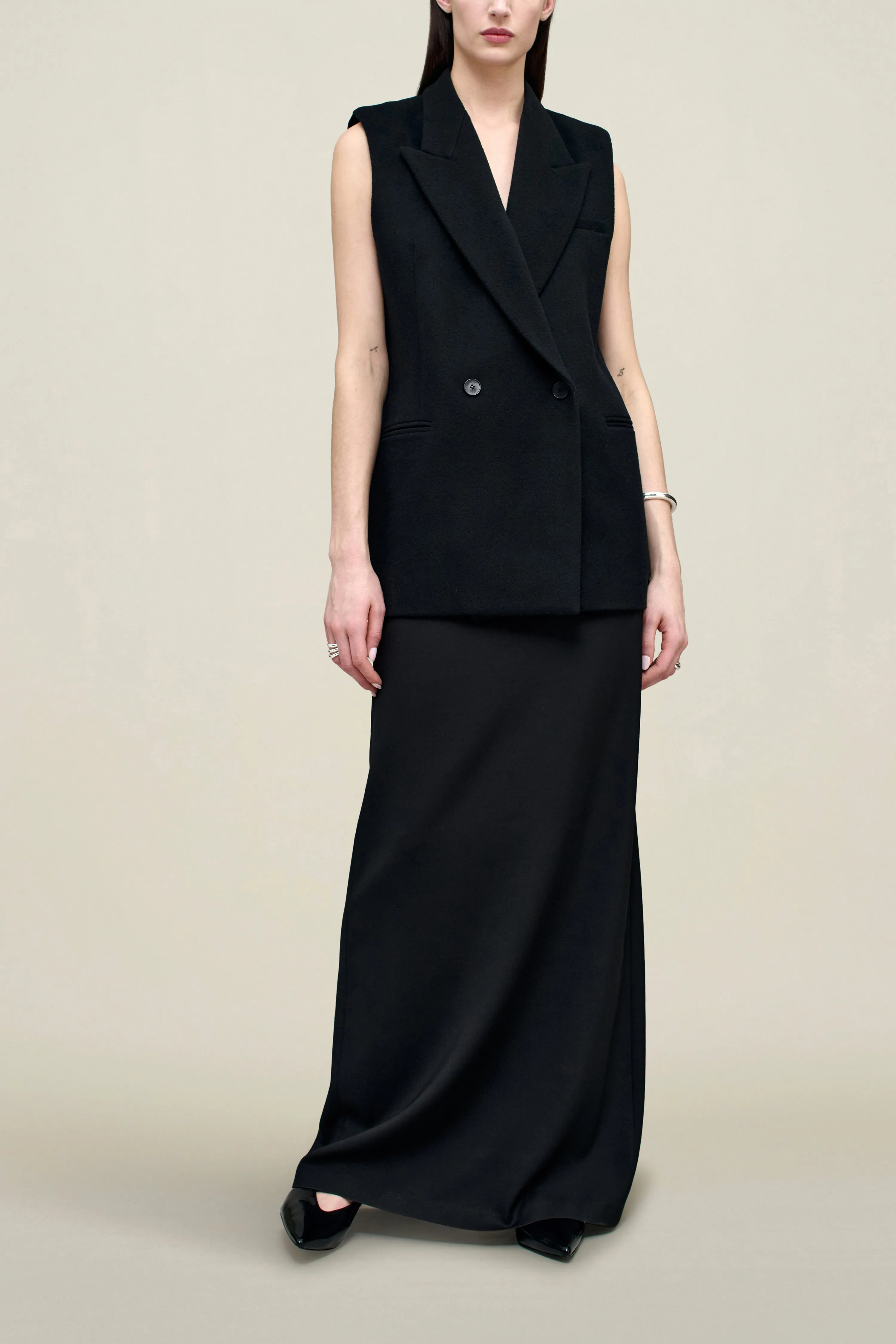 Deon Sleeveless Blazer in Wool Coating sold by Kall Meyer product image thumbnail 4