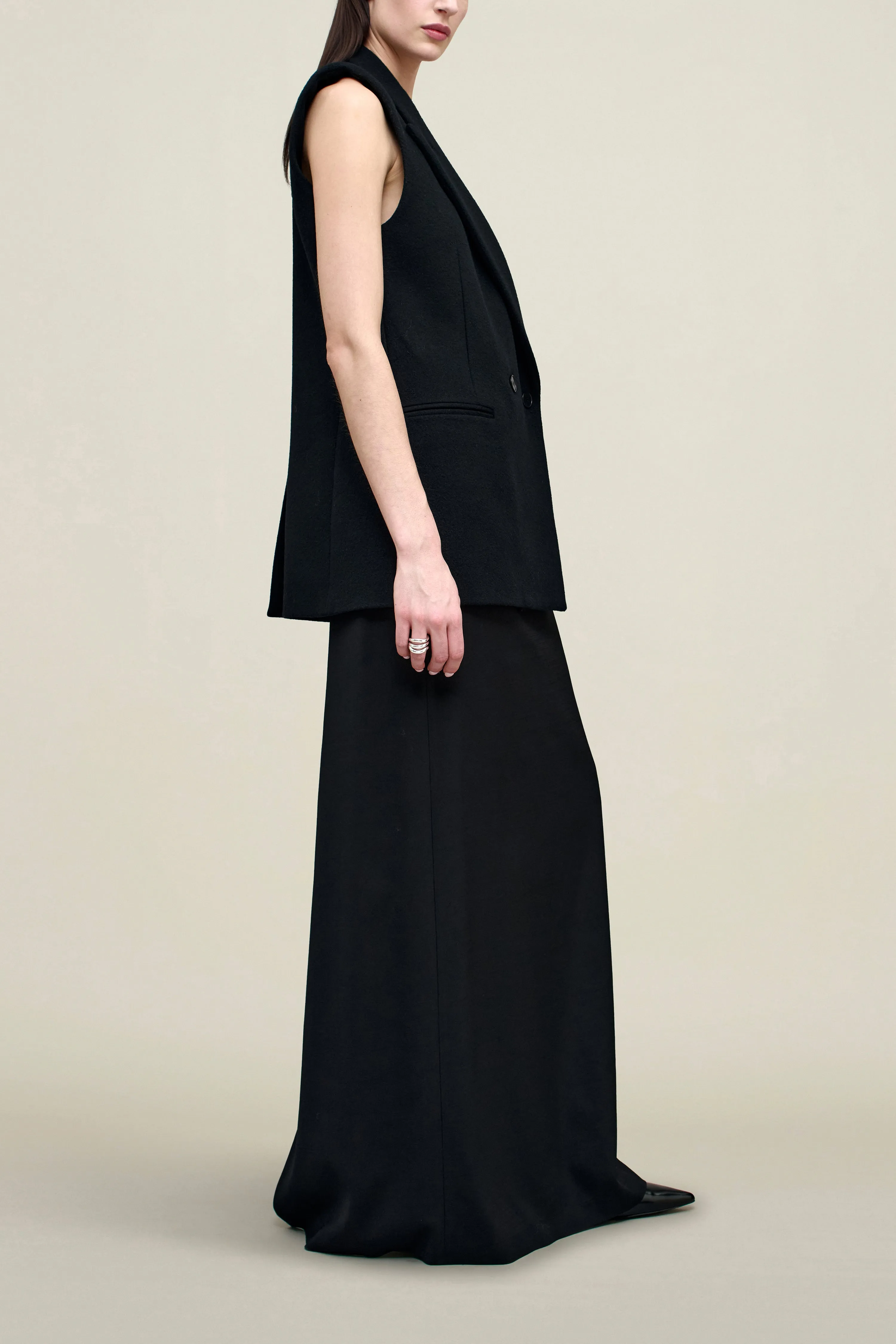 Deon Sleeveless Blazer in Wool Coating sold by Kall Meyer product image thumbnail 5