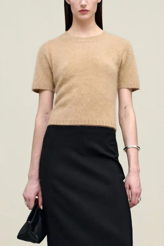 Veda Crewneck in Brushed Cashmere sold by Kall Meyer