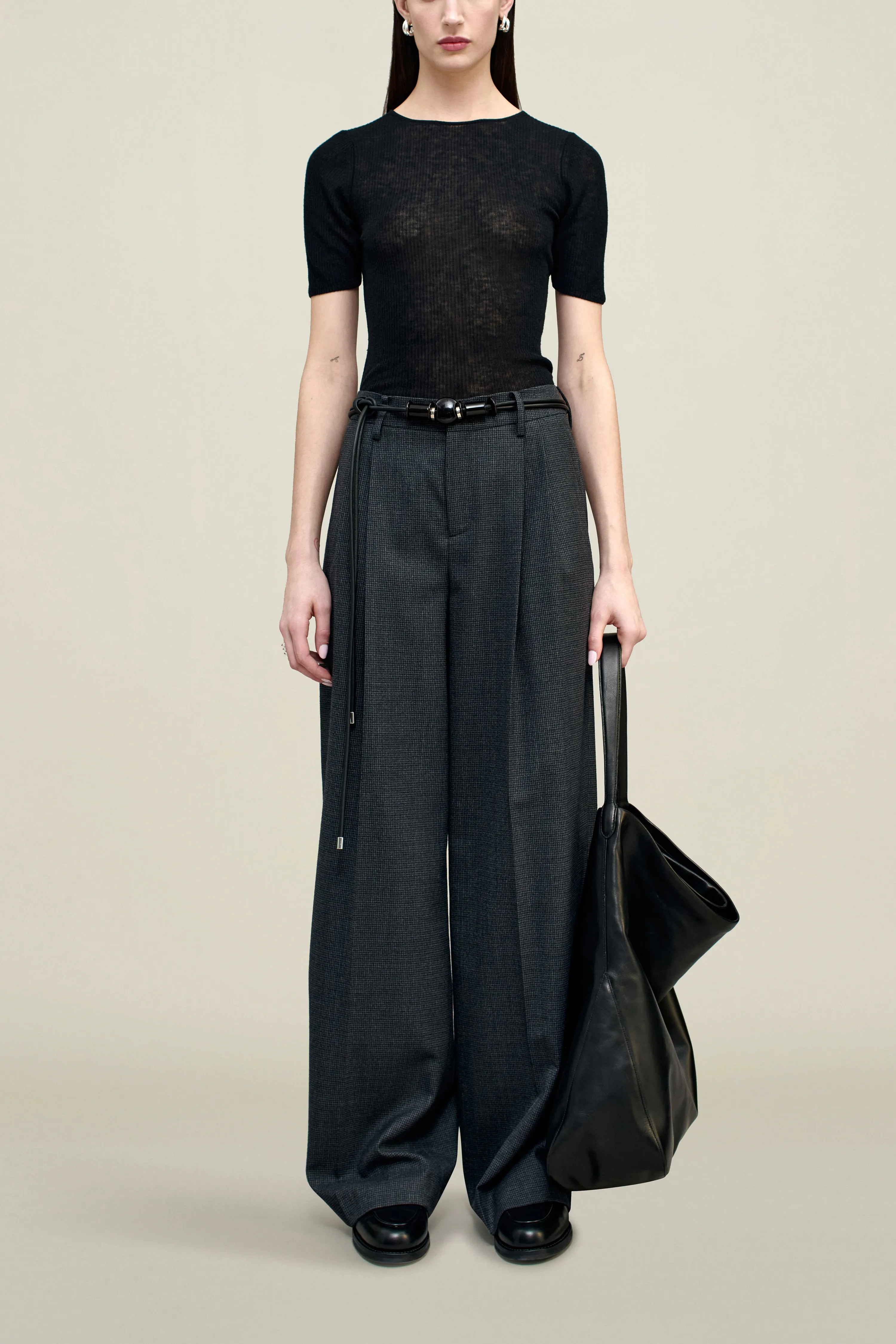 Roxana Low-Rise Trouser in Light Wool Suiting sold by Kall Meyer product image thumbnail 2