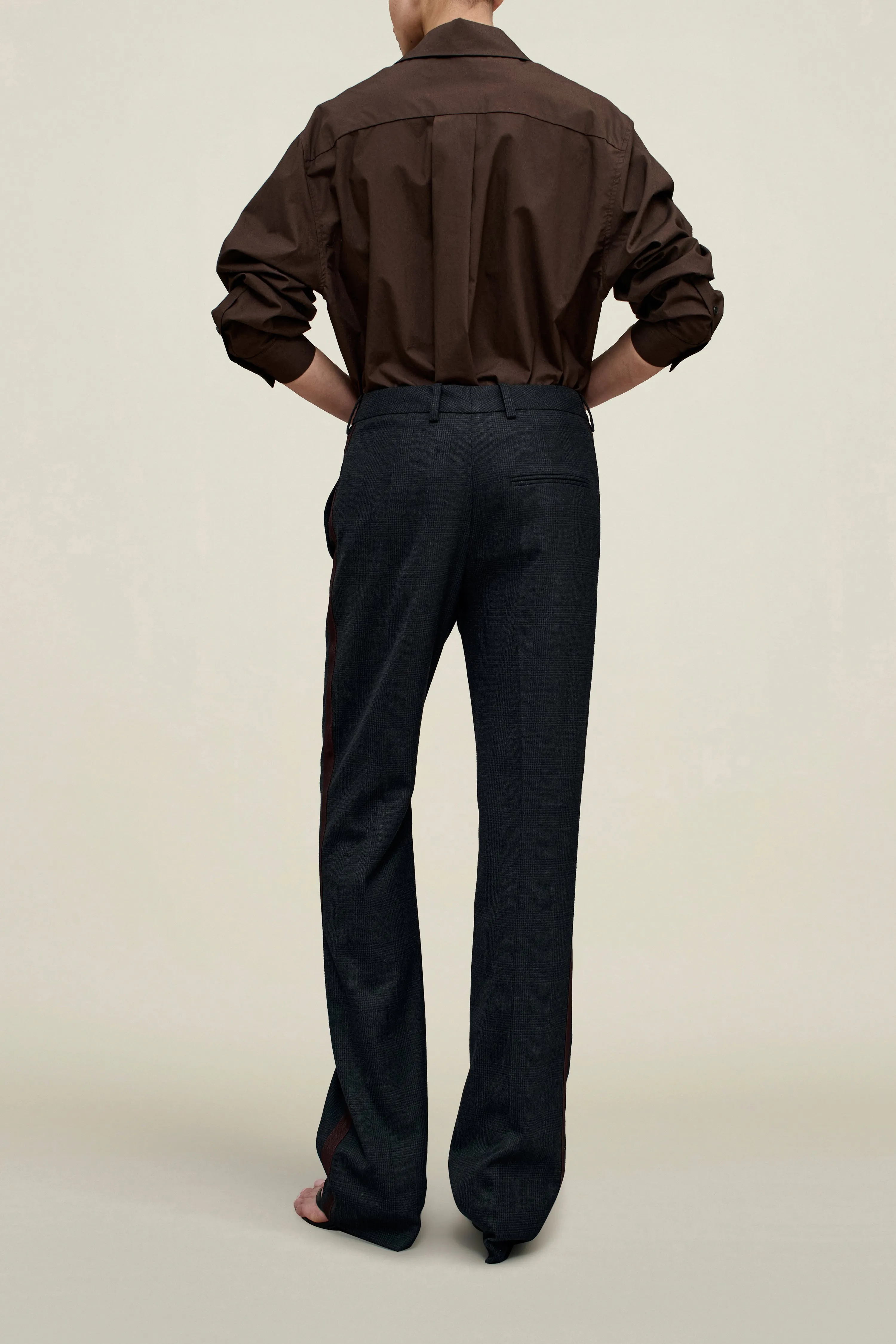 Charlie Tuxedo Trouser in Light Wool Suiting sold by Kall Meyer product image thumbnail 5