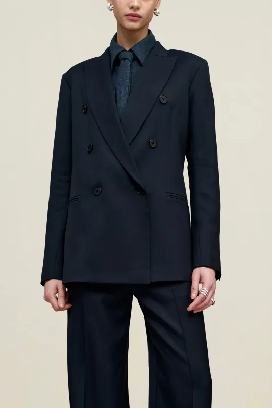 Carmen Double Breasted Blazer in Heavy Twill sold by Kall Meyer