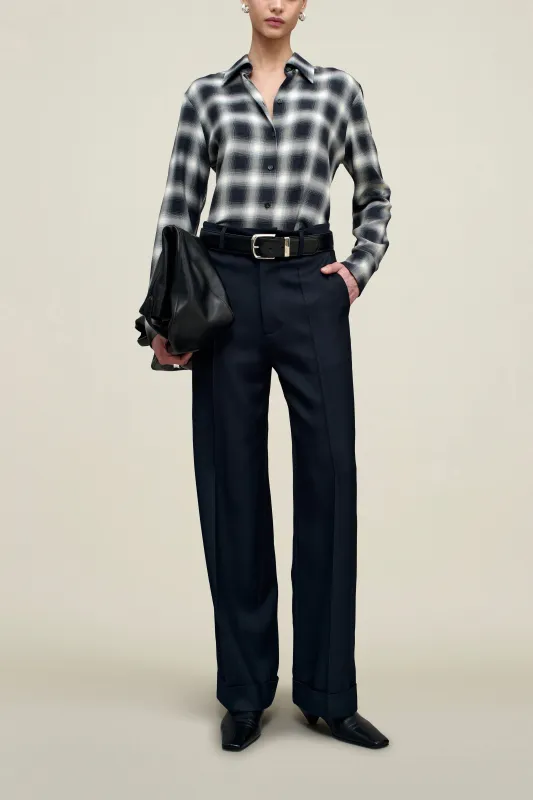Irene Cuff Trouser in Heavy Wool Suiting made by Kall Meyer
