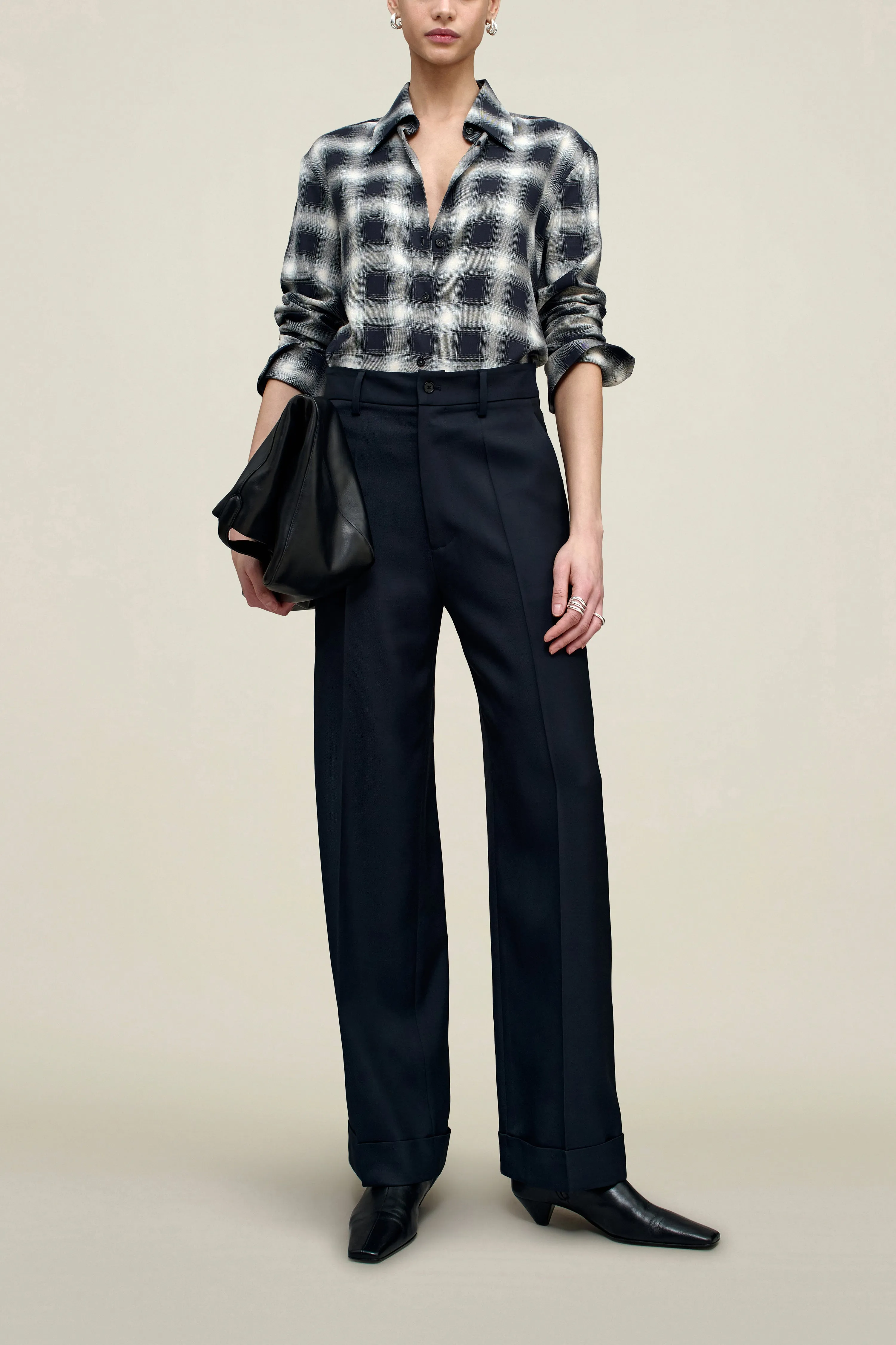 Irene Cuff Trouser in Heavy Wool Suiting sold by Kall Meyer product image thumbnail 2