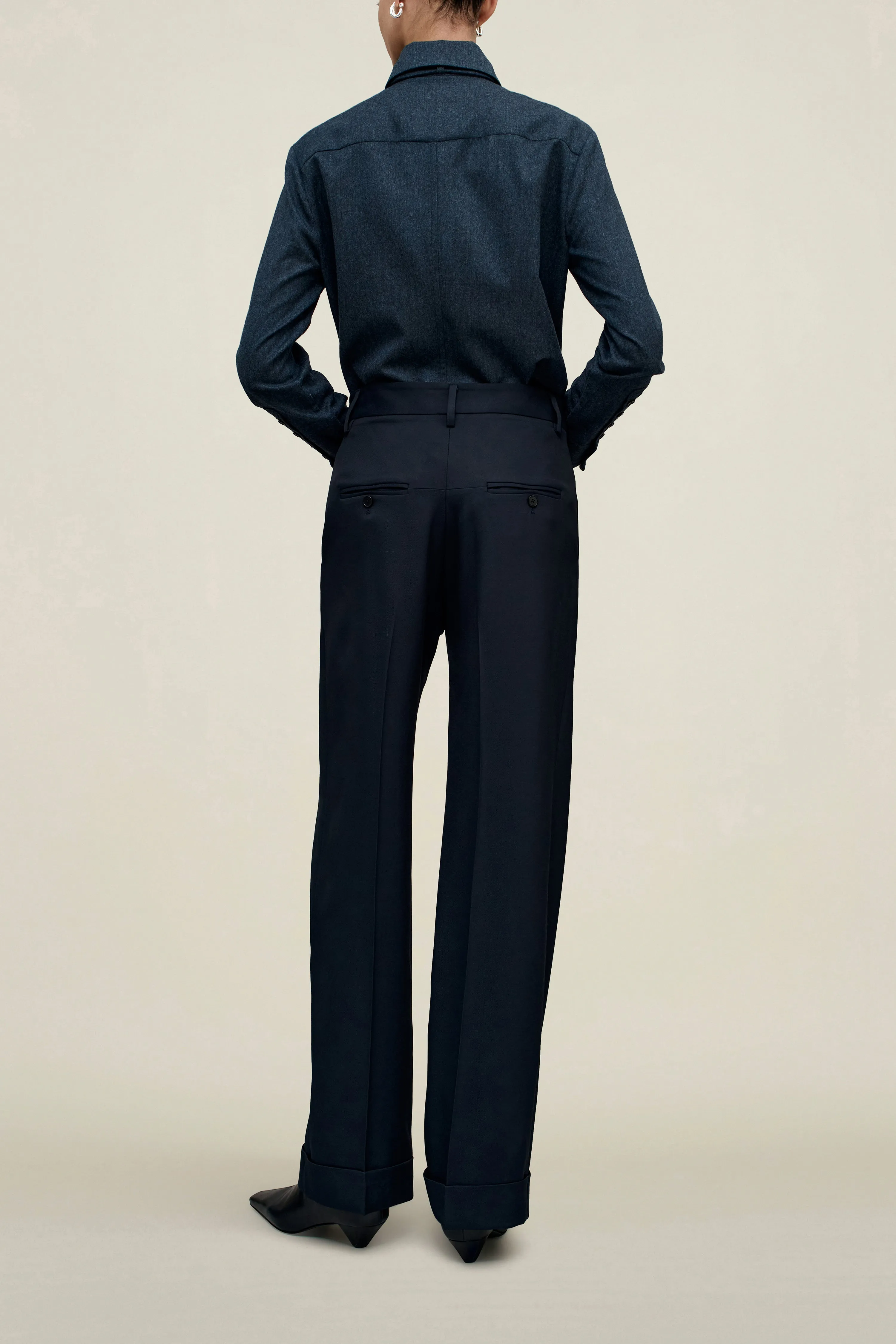 Irene Cuff Trouser in Heavy Wool Suiting sold by Kall Meyer product image thumbnail 5
