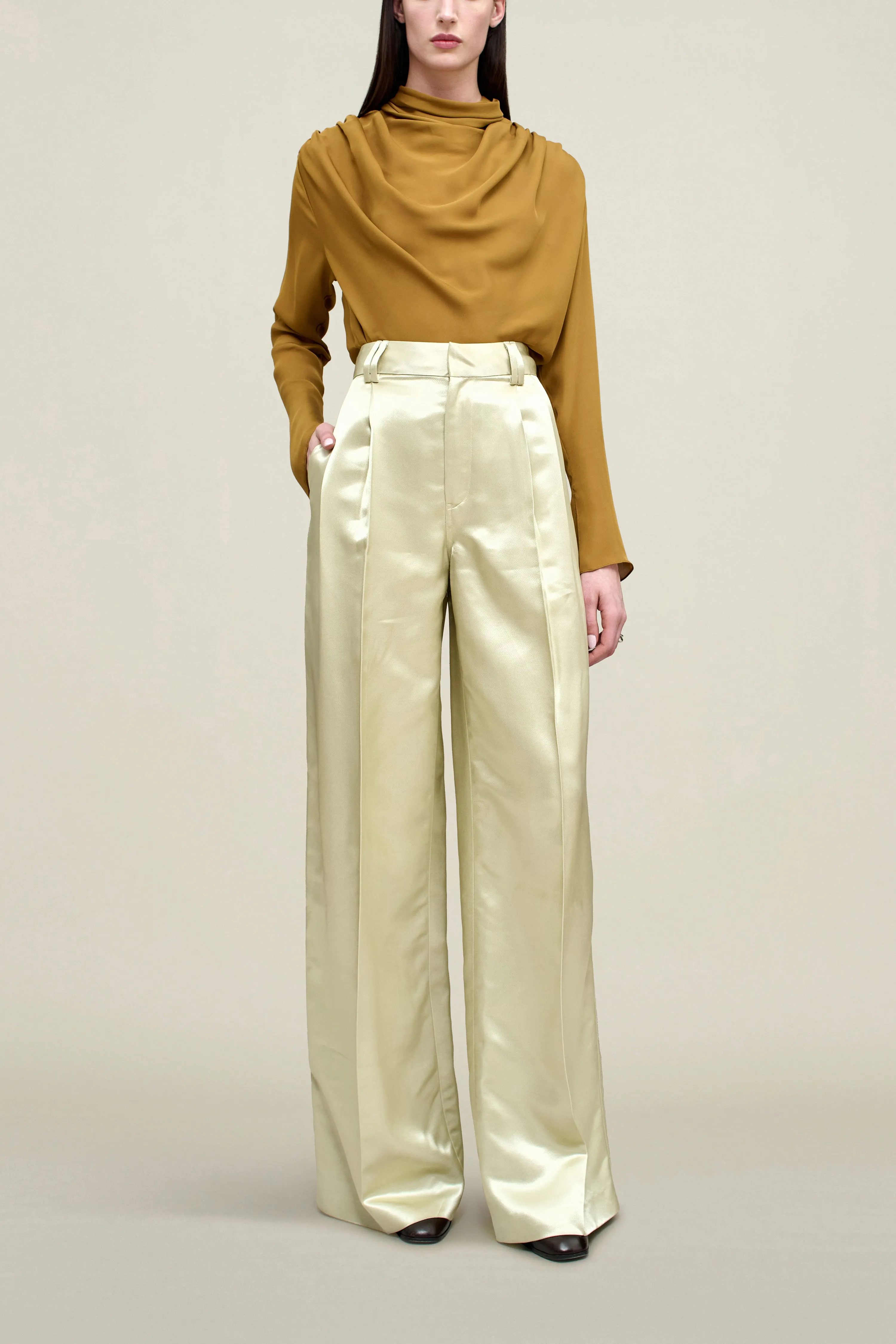 Fatima Trouser in Liquid Twill sold by Kall Meyer product image thumbnail 4