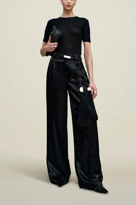 Fatima Trouser in Liquid Twill made by Kall Meyer