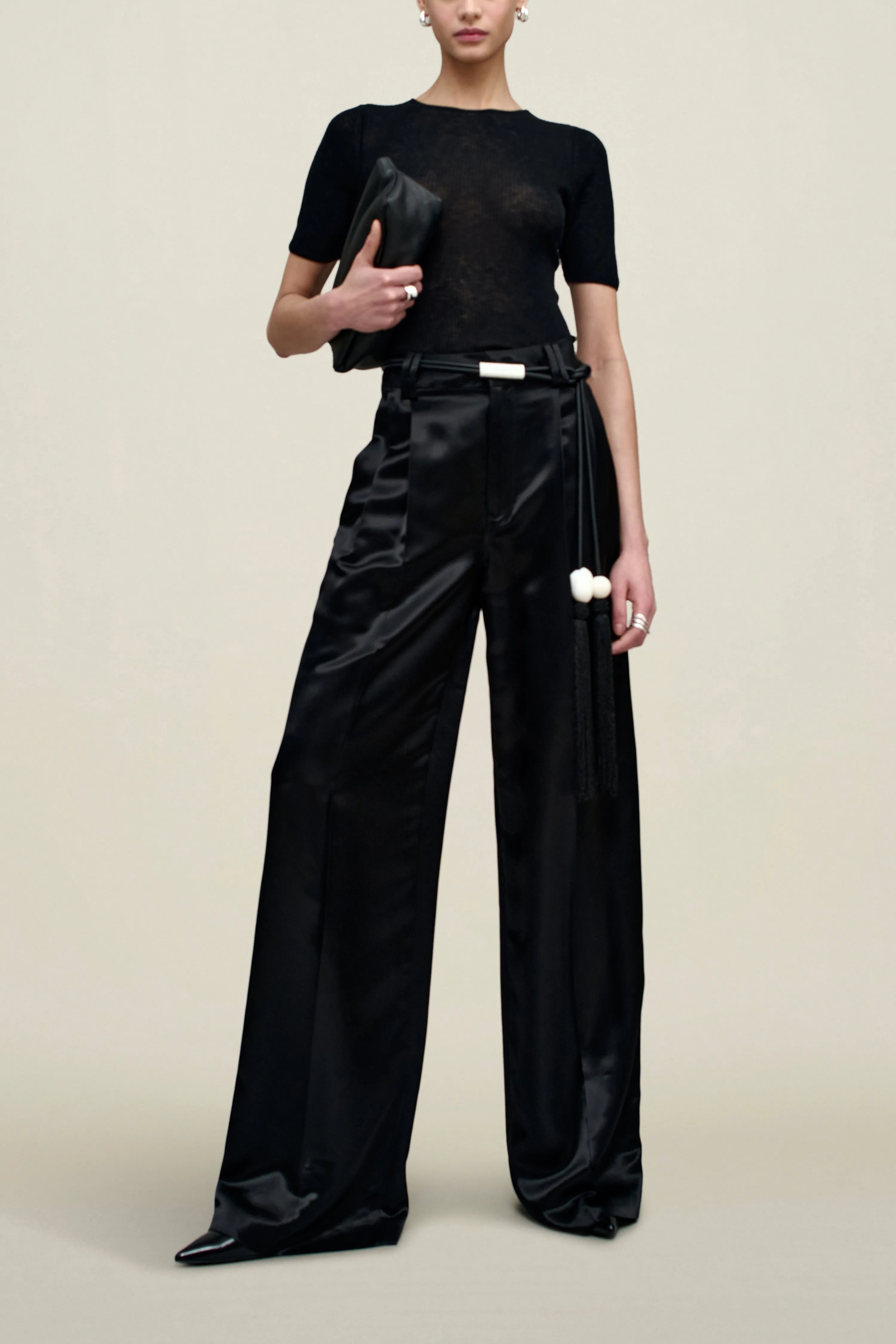 Fatima Trouser in Liquid Twill sold by Kall Meyer product image thumbnail 5