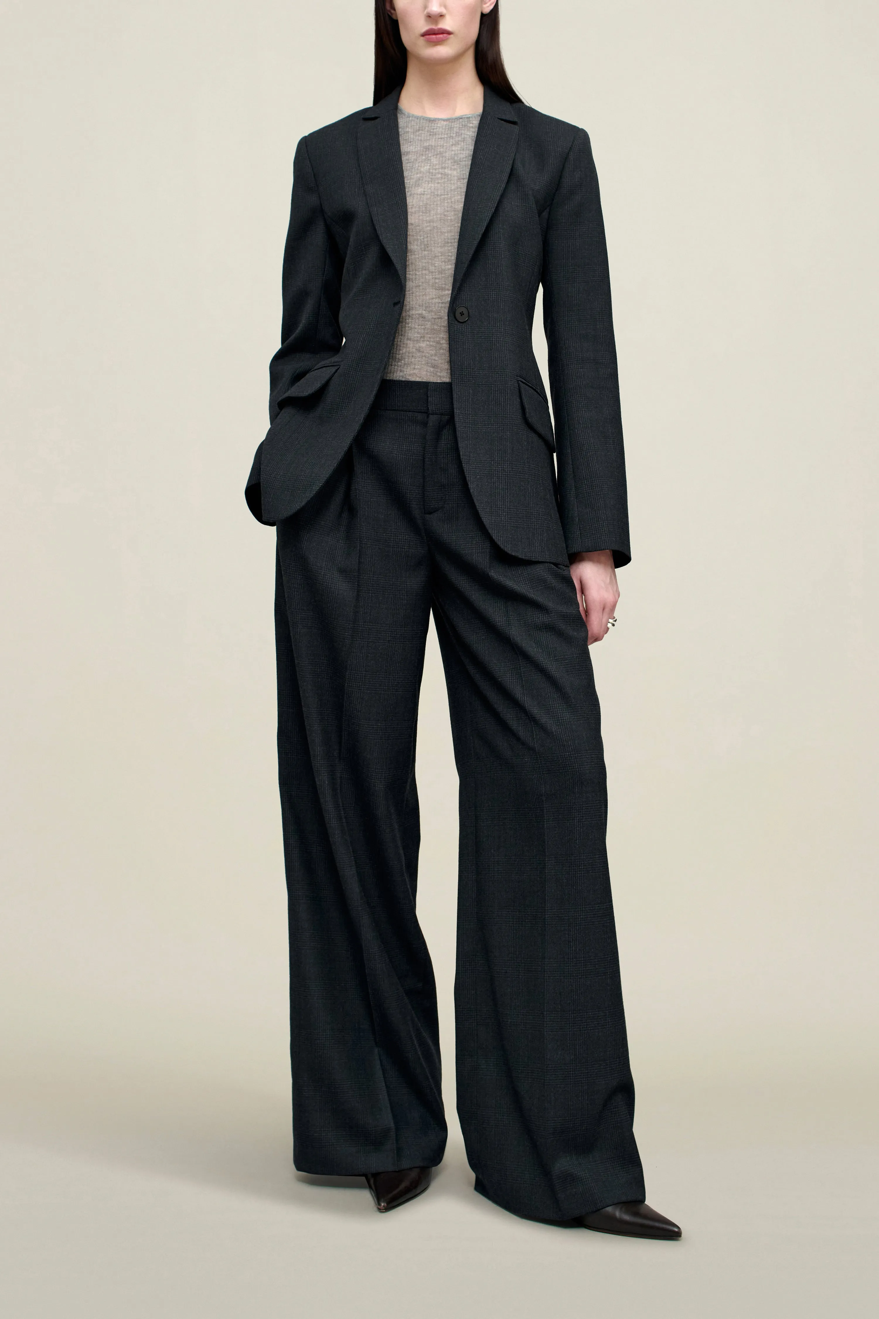 Raquel Single Breasted Blazer in Light Wool Suiting sold by Kall Meyer product image thumbnail 4