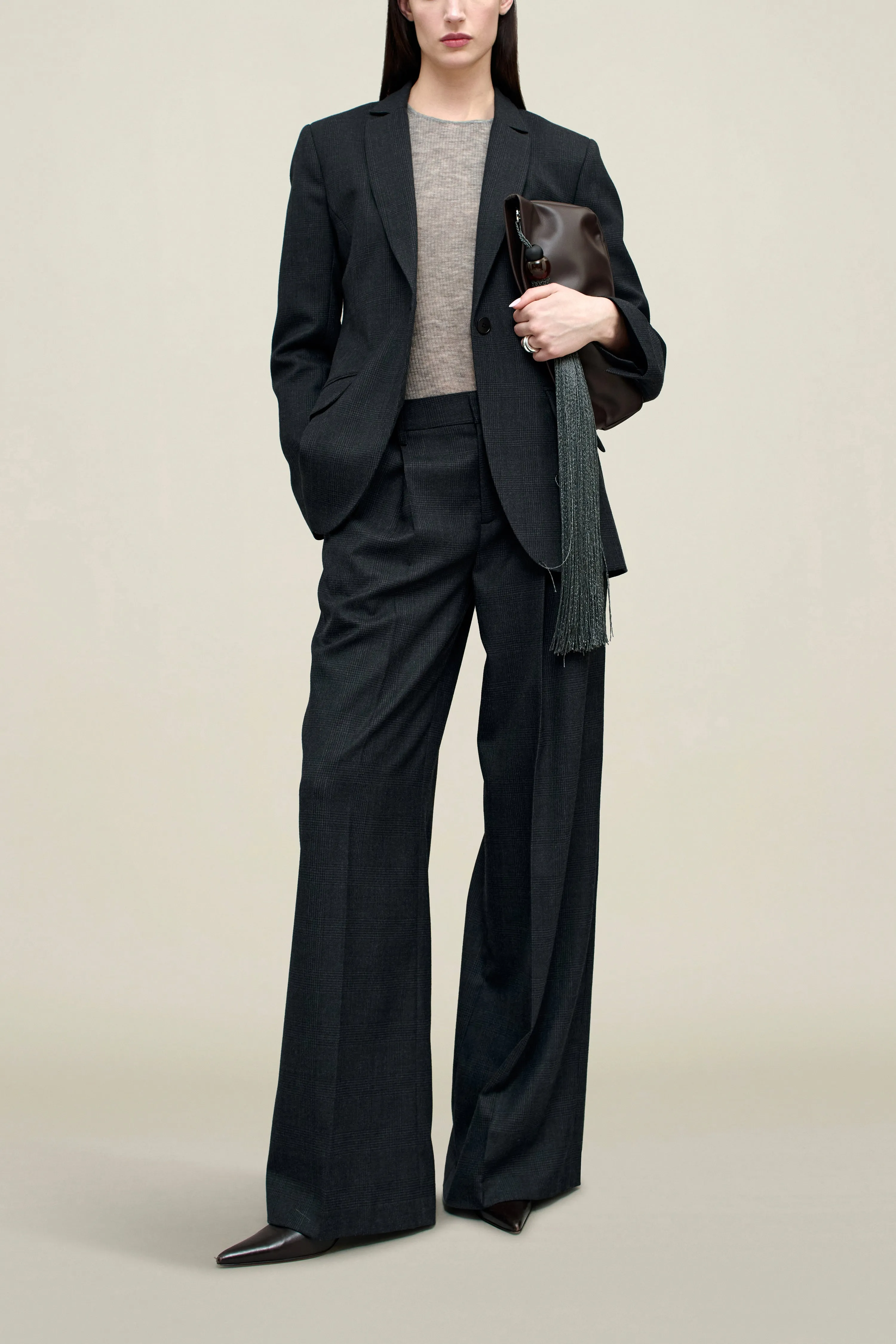 Raquel Single Breasted Blazer in Light Wool Suiting sold by Kall Meyer product image thumbnail 2