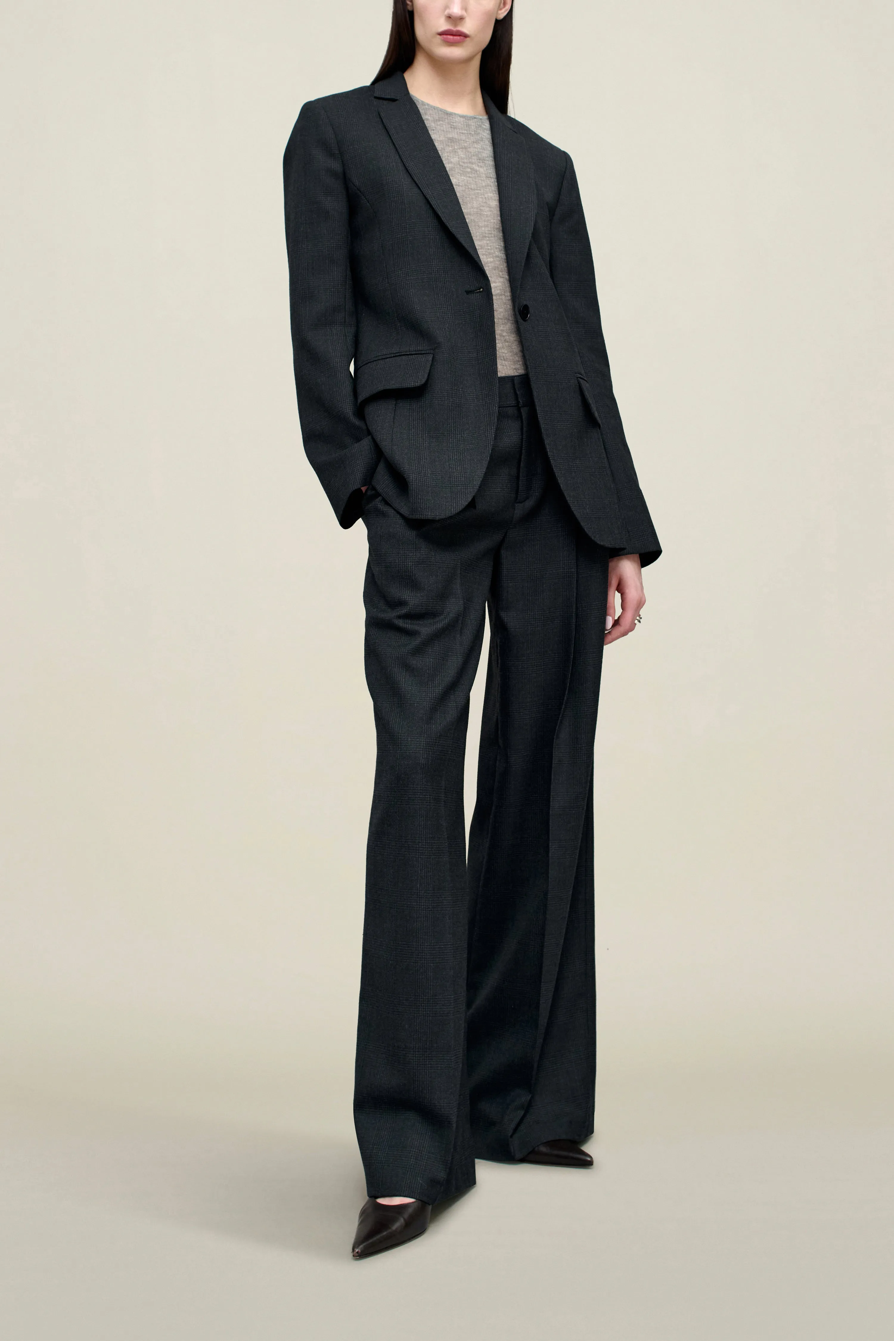 Raquel Single Breasted Blazer in Light Wool Suiting sold by Kall Meyer product image thumbnail 3