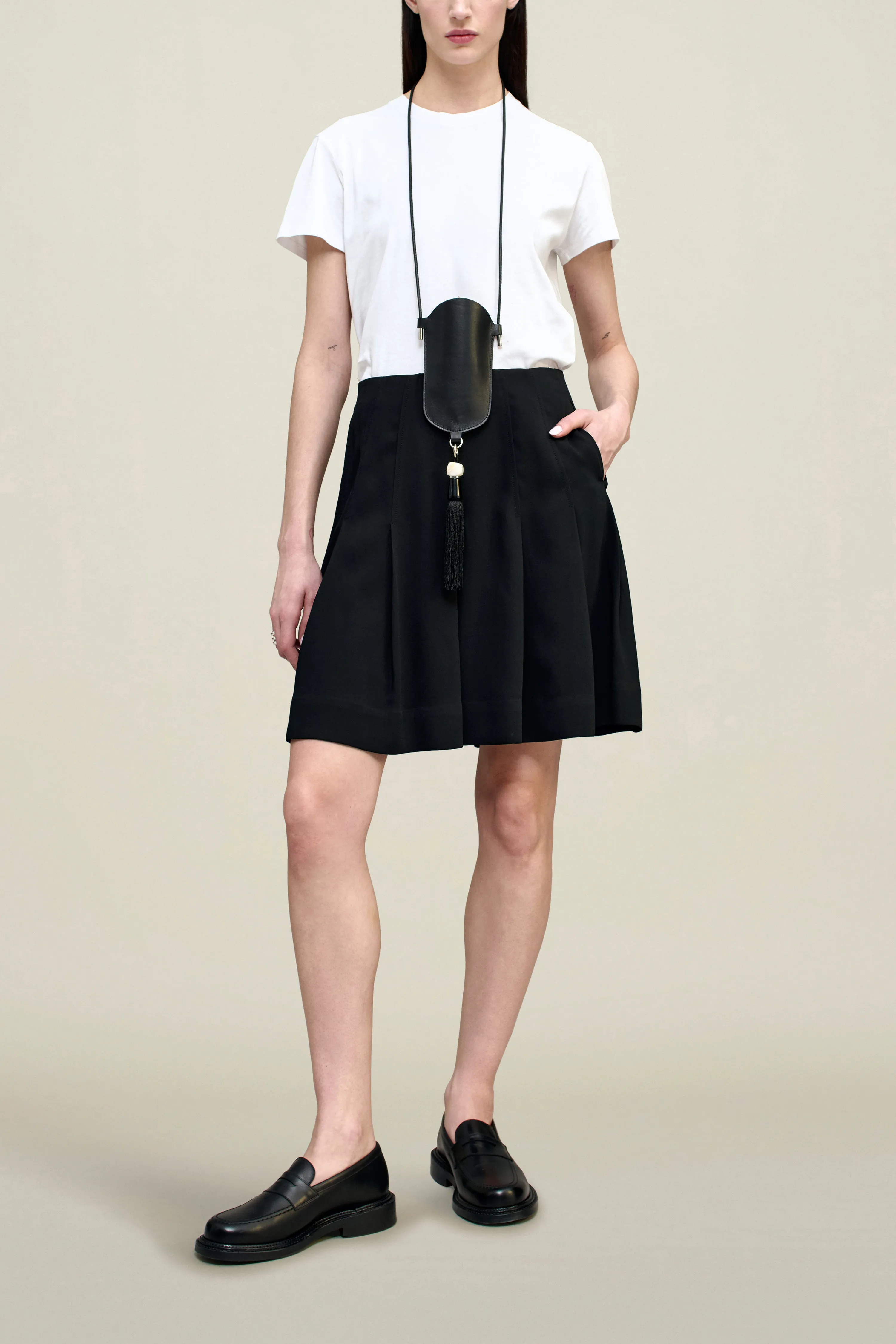 Sutton Pleated Skirt in Viscose Cady sold by Kall Meyer product image thumbnail 2