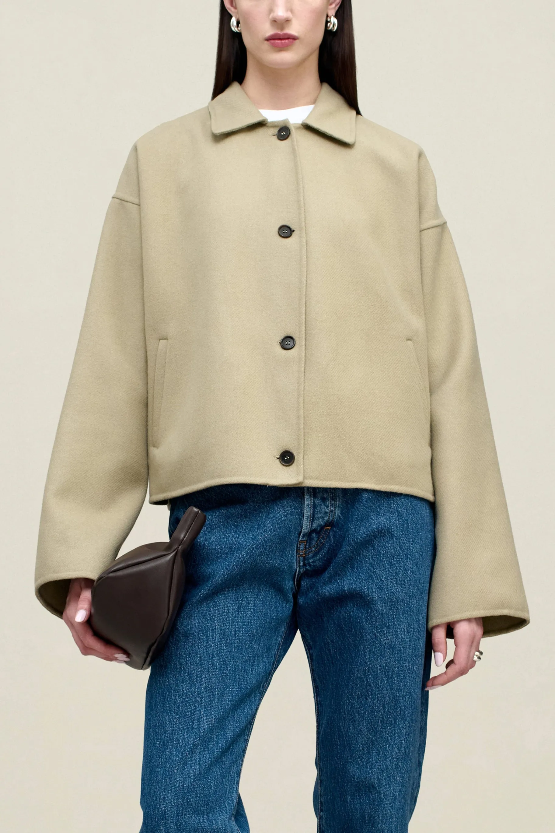 Abby Cropped Jacket in Virgin Wool sold by Kall Meyer