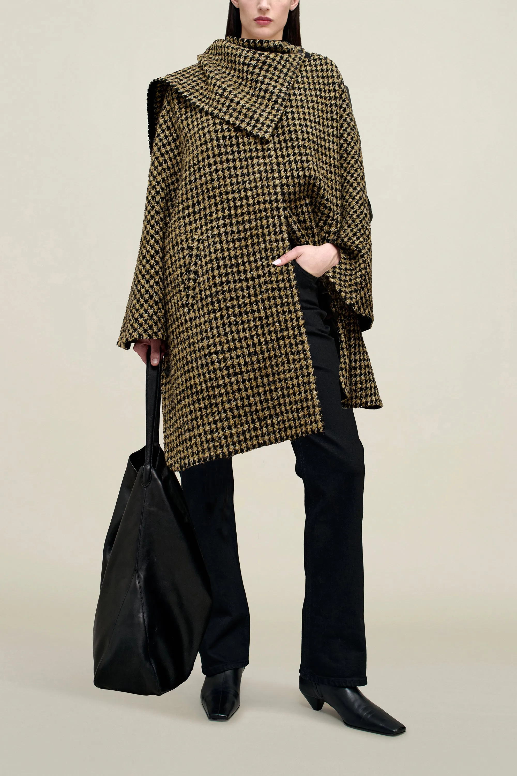 Navi Scarf Cape in Novelty Wool sold by Kall Meyer