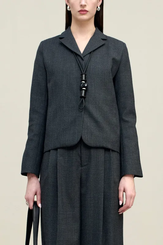 Iman Shrunken Blazer in Light Wool Suiting made by Kall Meyer