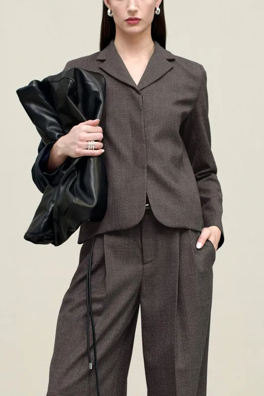 Iman Shrunken Blazer in Light Wool Suiting made by Kall Meyer