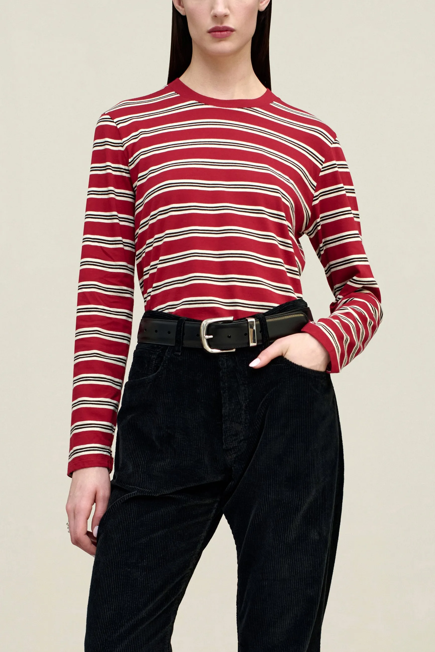 Wynn Long Sleeve in Amarena Stripe sold by Kall Meyer