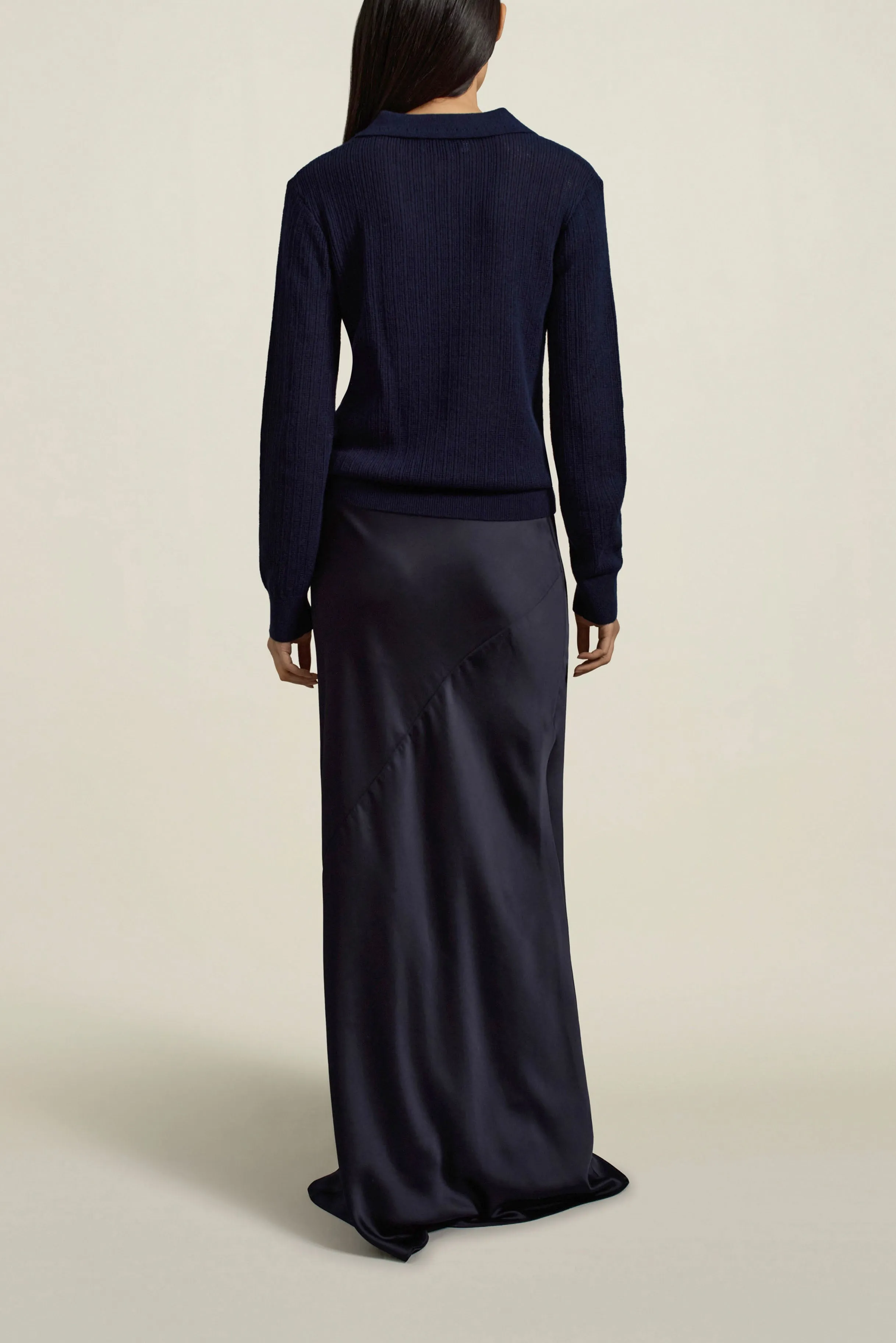 Aubrey Cashmere Polo in Navy sold by Kall Meyer product image thumbnail 2