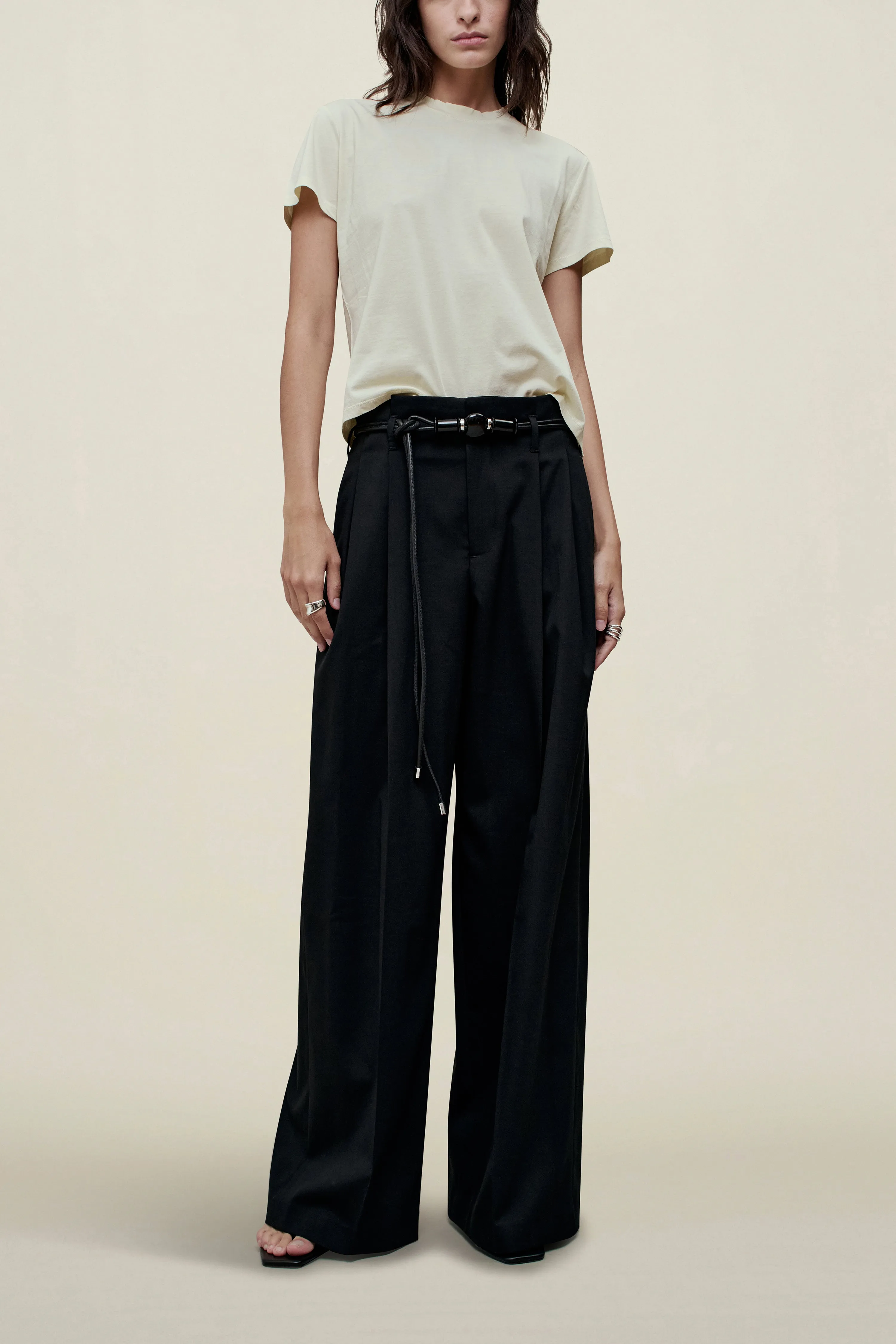 Percie Trouser in Paperweight Wool sold by Kall Meyer