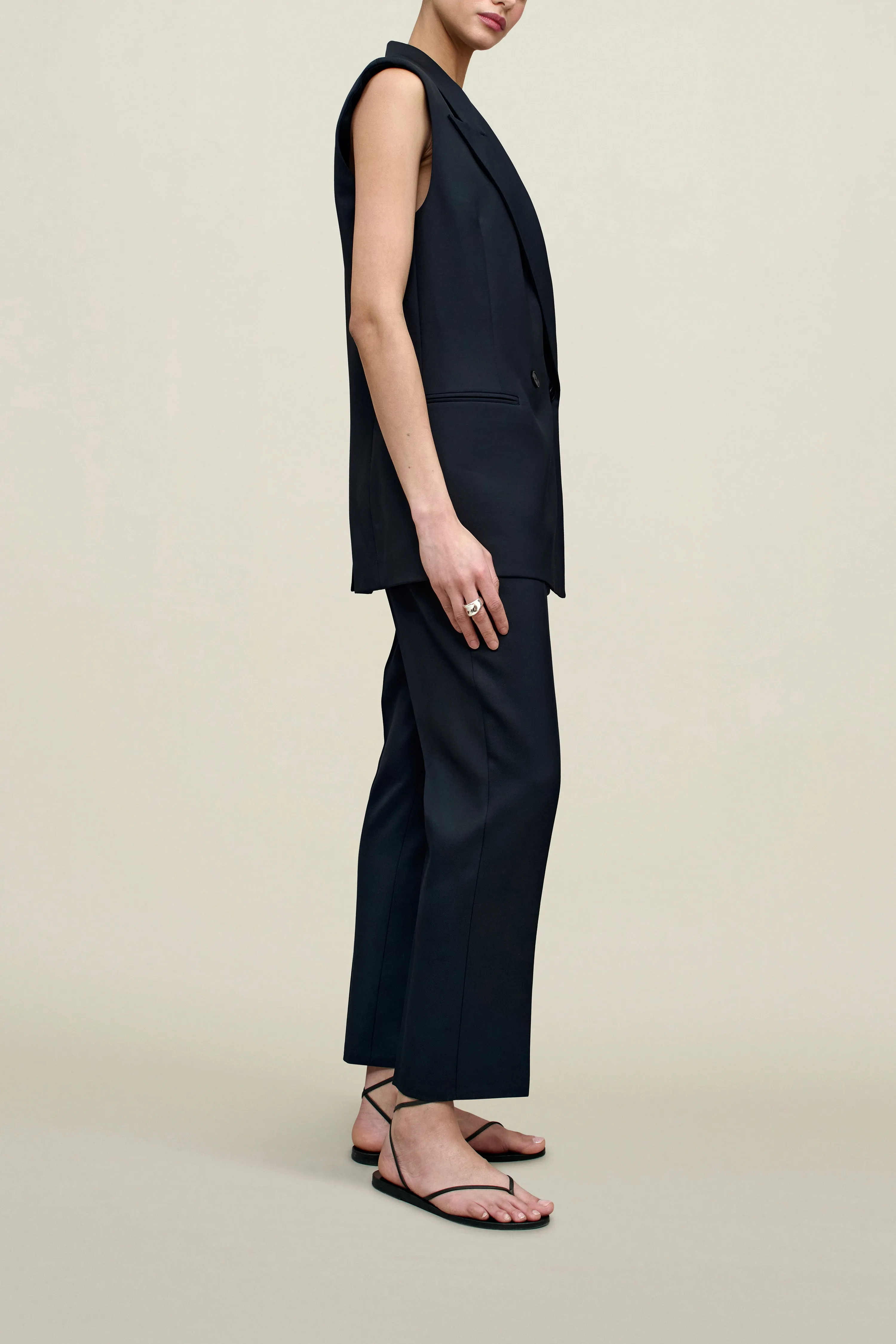 Deon Sleeveless Blazer in Grampian Twill sold by Kall Meyer product image thumbnail 4