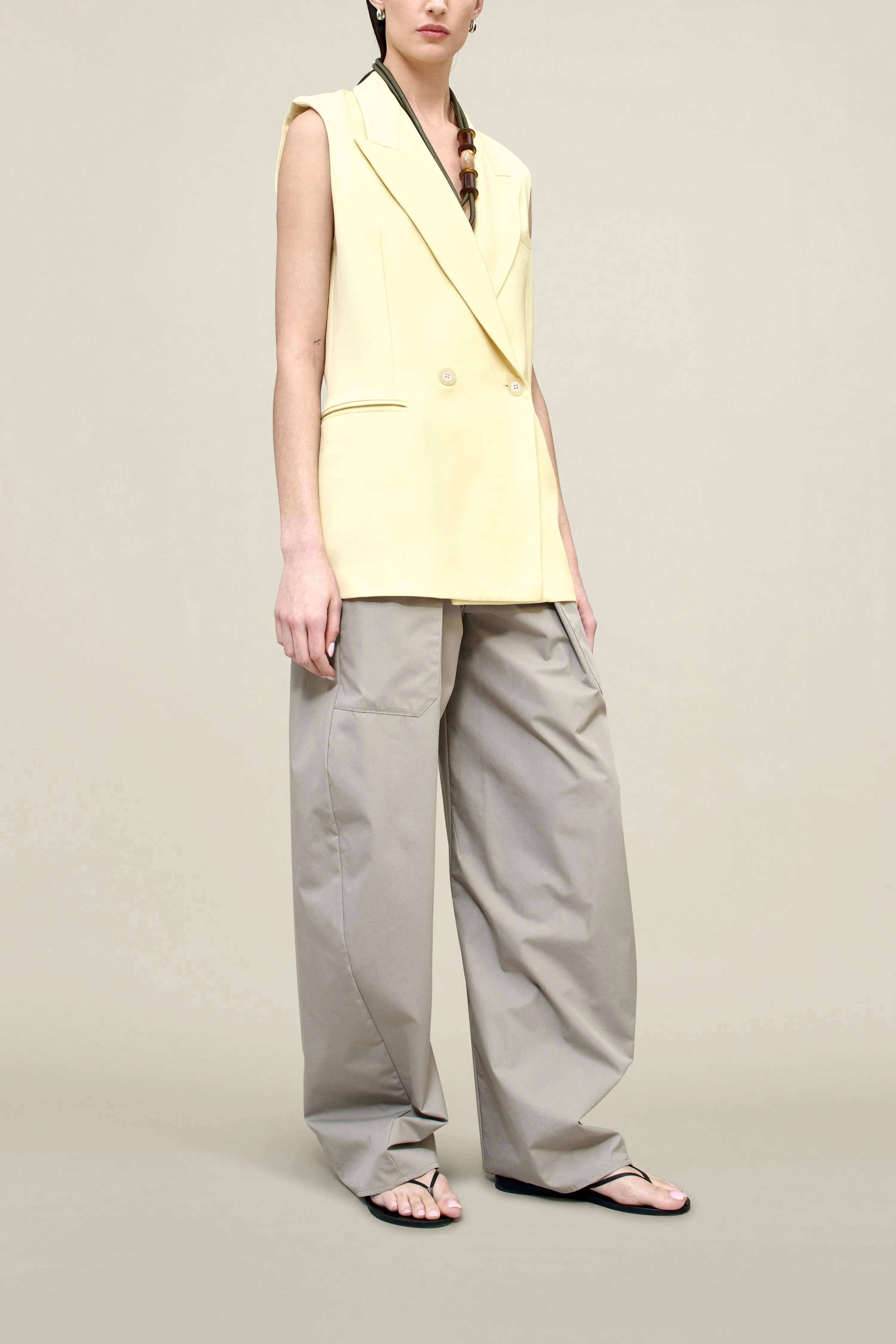 Deon Sleeveless Blazer in Grampian Twill sold by Kall Meyer product image thumbnail 3