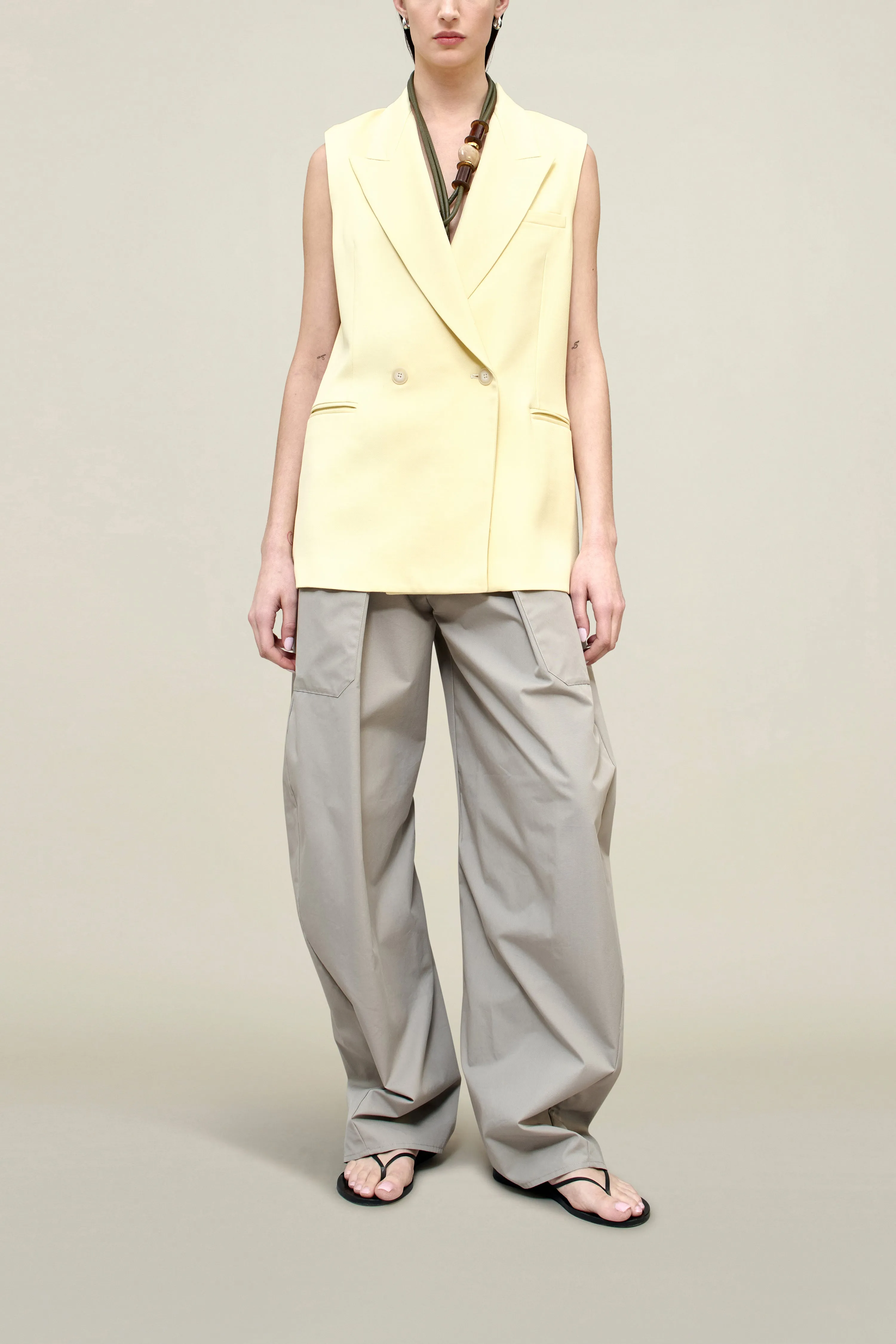 Deon Sleeveless Blazer in Grampian Twill sold by Kall Meyer product image thumbnail 2