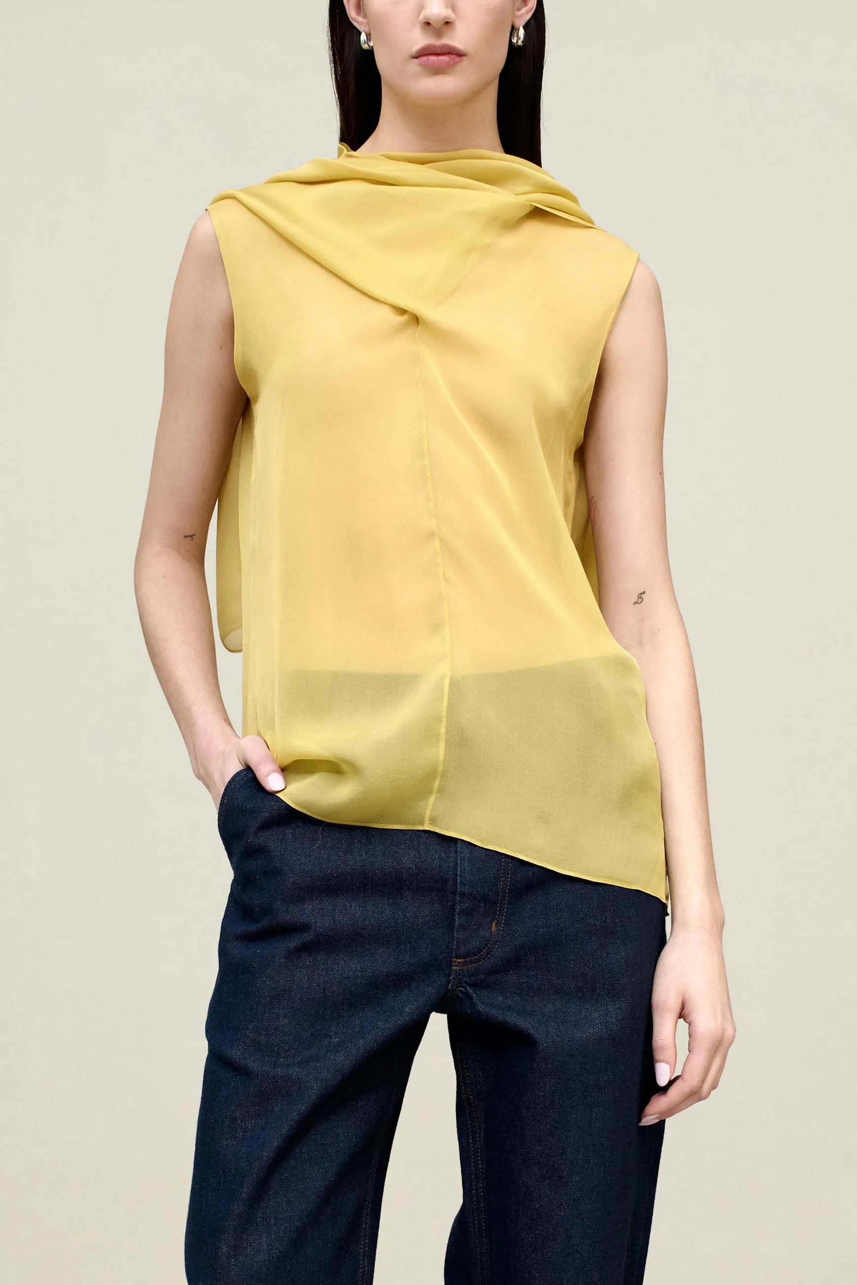 Kyle Blouse in Silk Chiffon sold by Kall Meyer