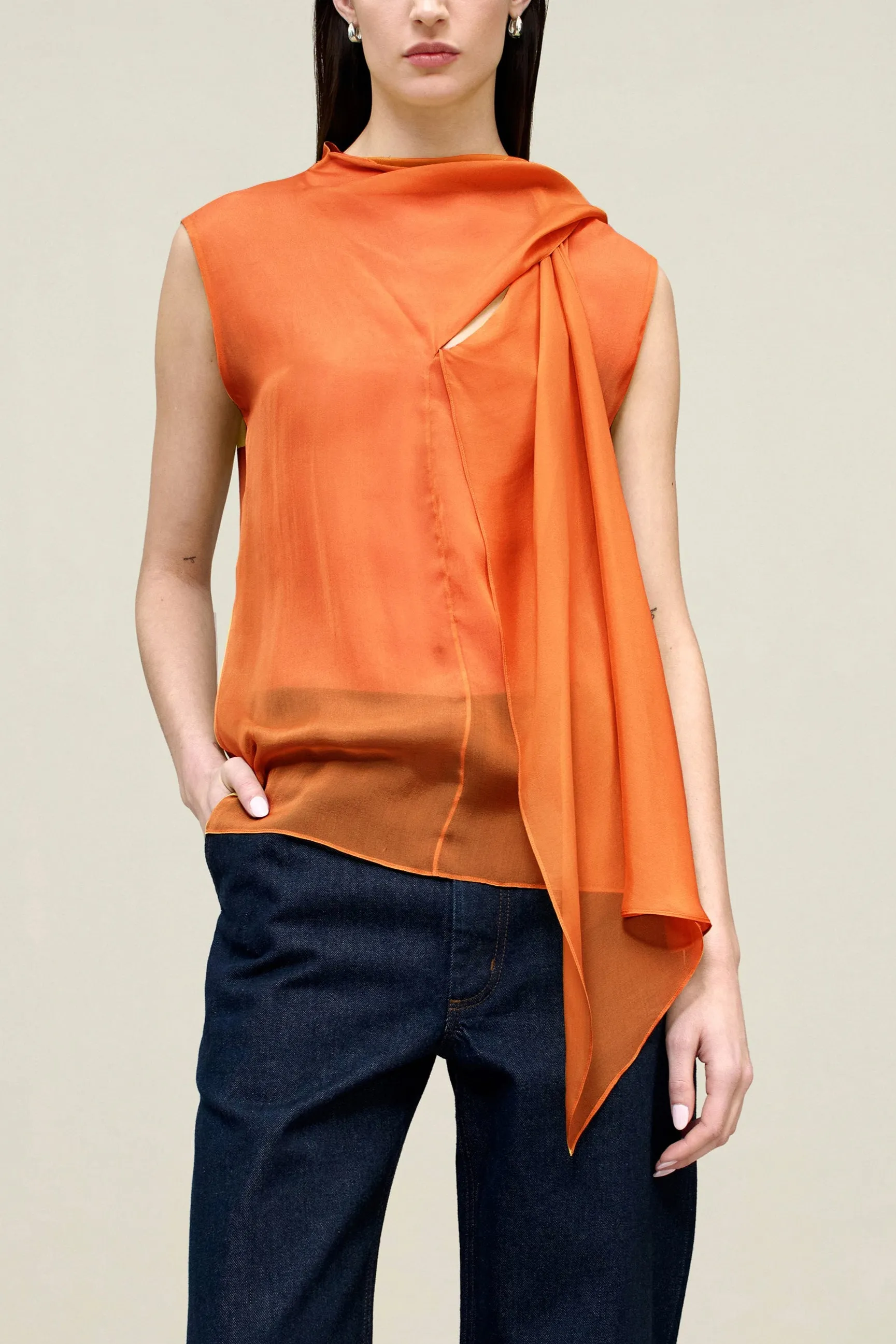 Kyle Blouse in Silk Chiffon sold by Kall Meyer