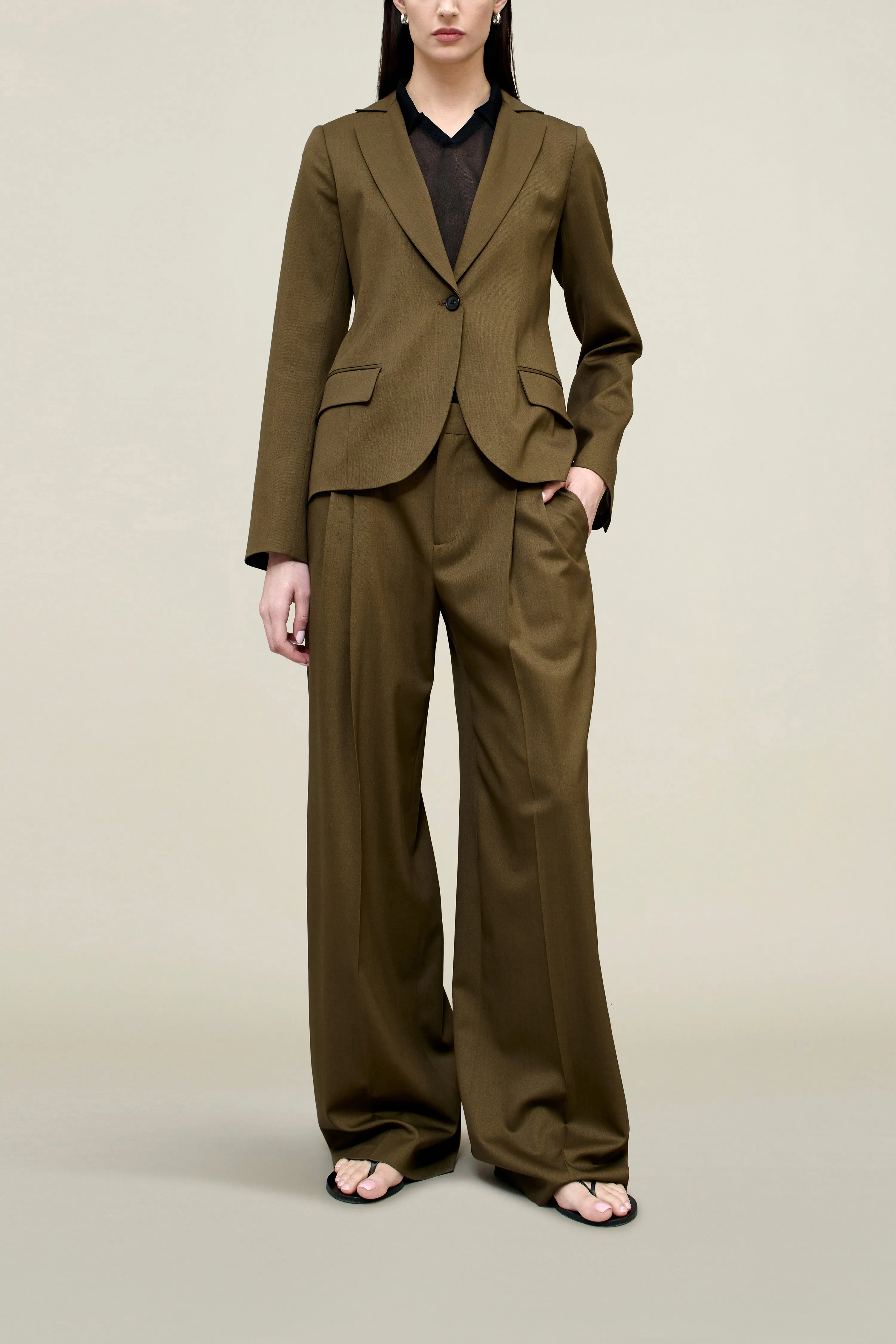 Roxana Low-Rise Trouser in Tropical Wool sold by Kall Meyer product image thumbnail 5