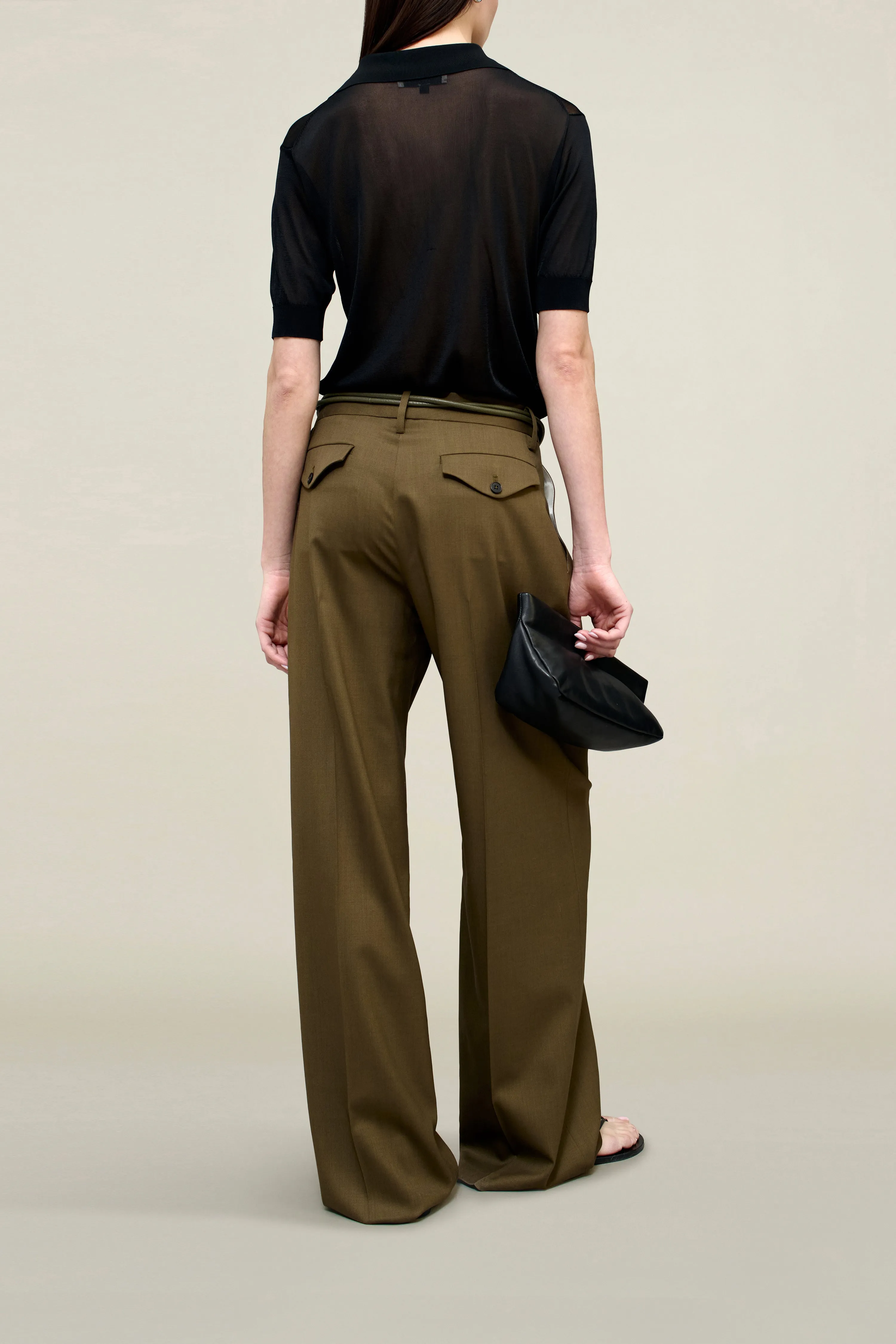 Roxana Low-Rise Trouser in Tropical Wool sold by Kall Meyer product image thumbnail 4