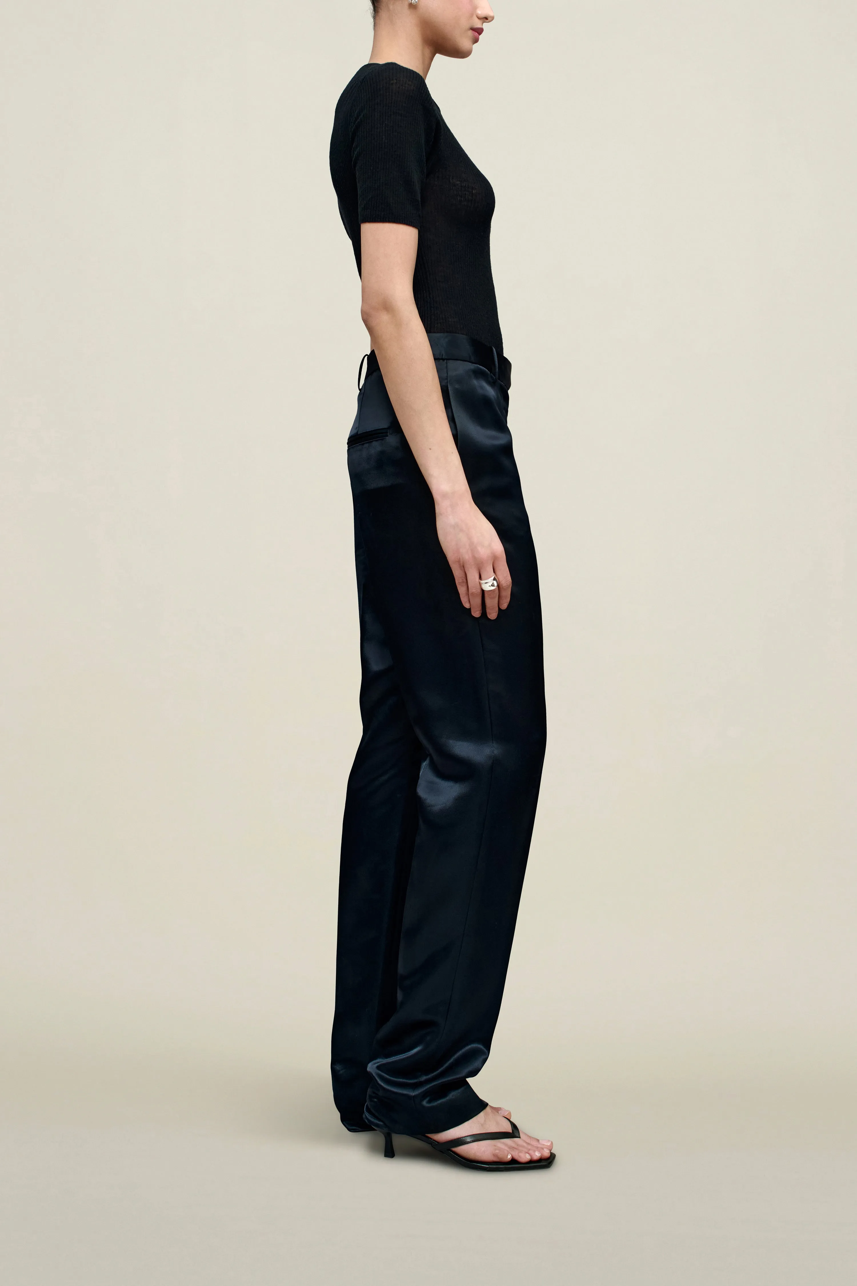 Charlie Long Trouser in Liquid Twill sold by Kall Meyer product image thumbnail 3
