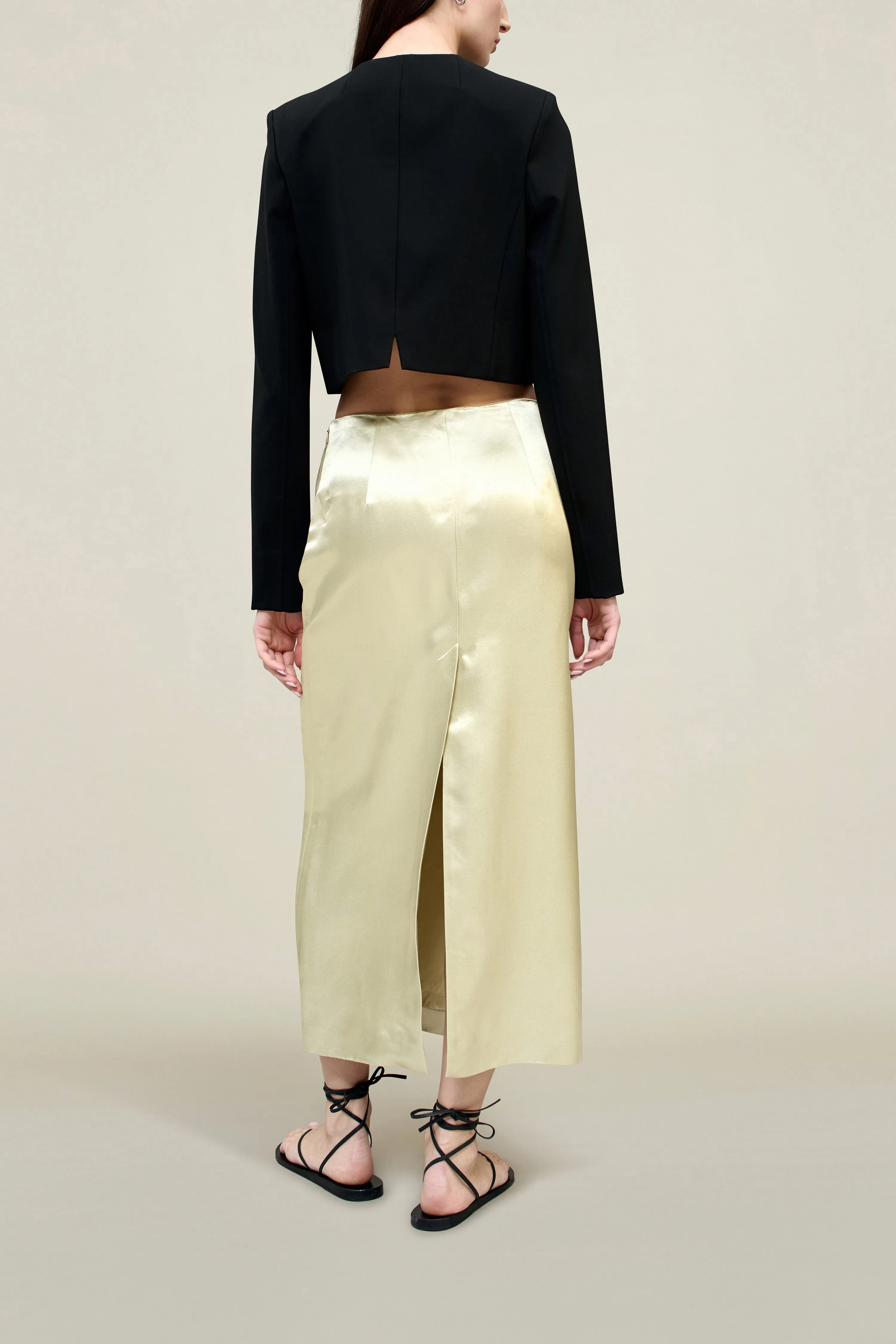 Emilee Pencil Skirt in Liquid Twill sold by Kall Meyer product image thumbnail 3