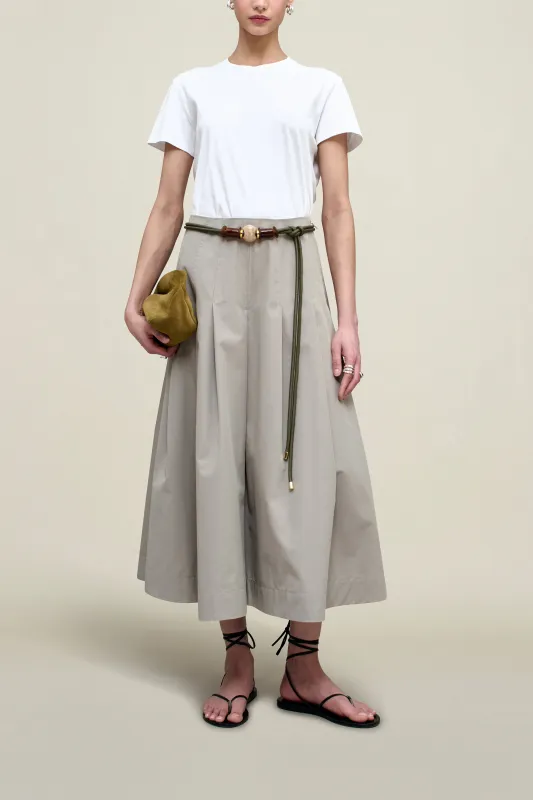 Dakota Pleated Skirt in Compact Cotton sold by Kall Meyer