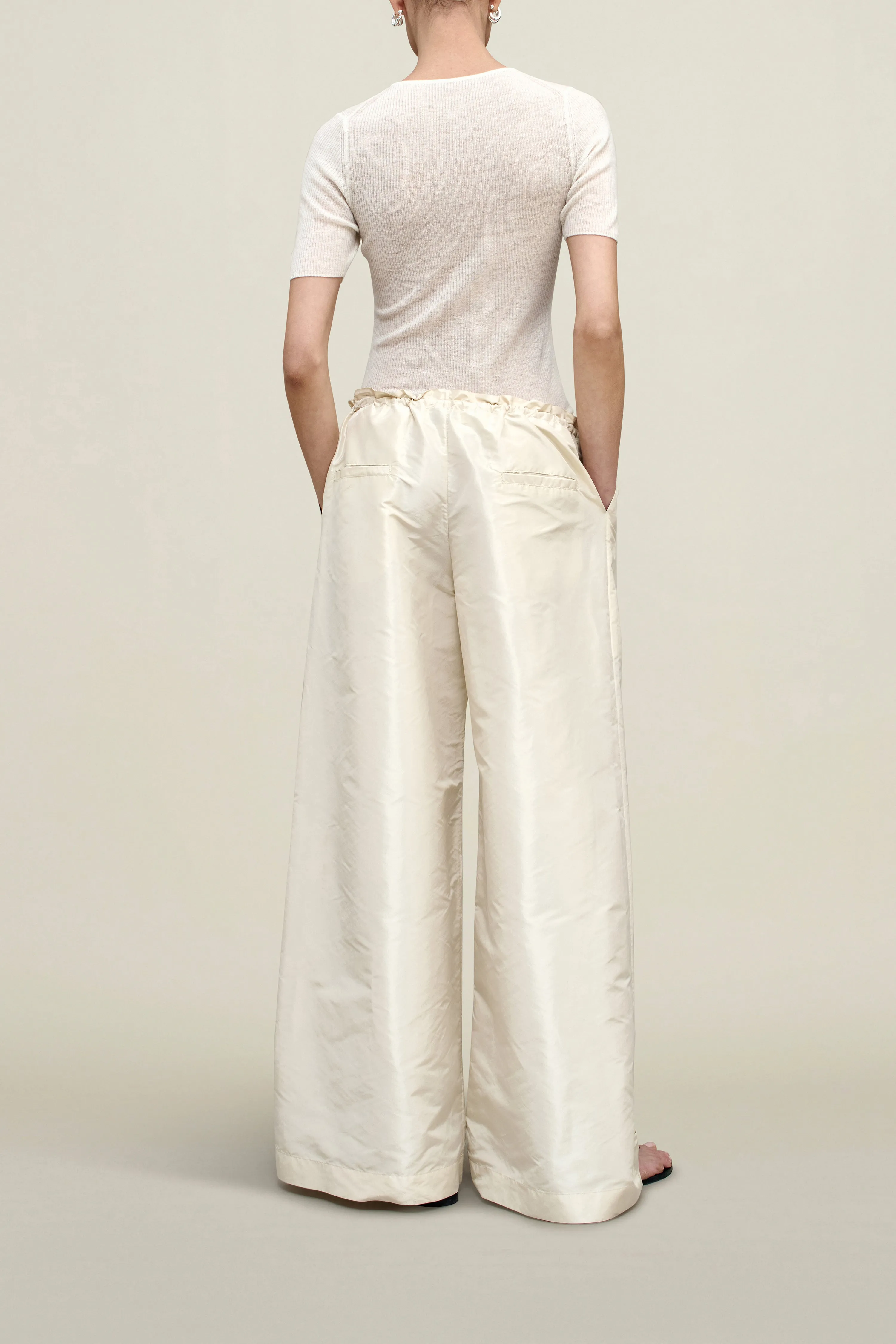 Wesley Drawstring Pant in Silk Taffeta sold by Kall Meyer product image thumbnail 5