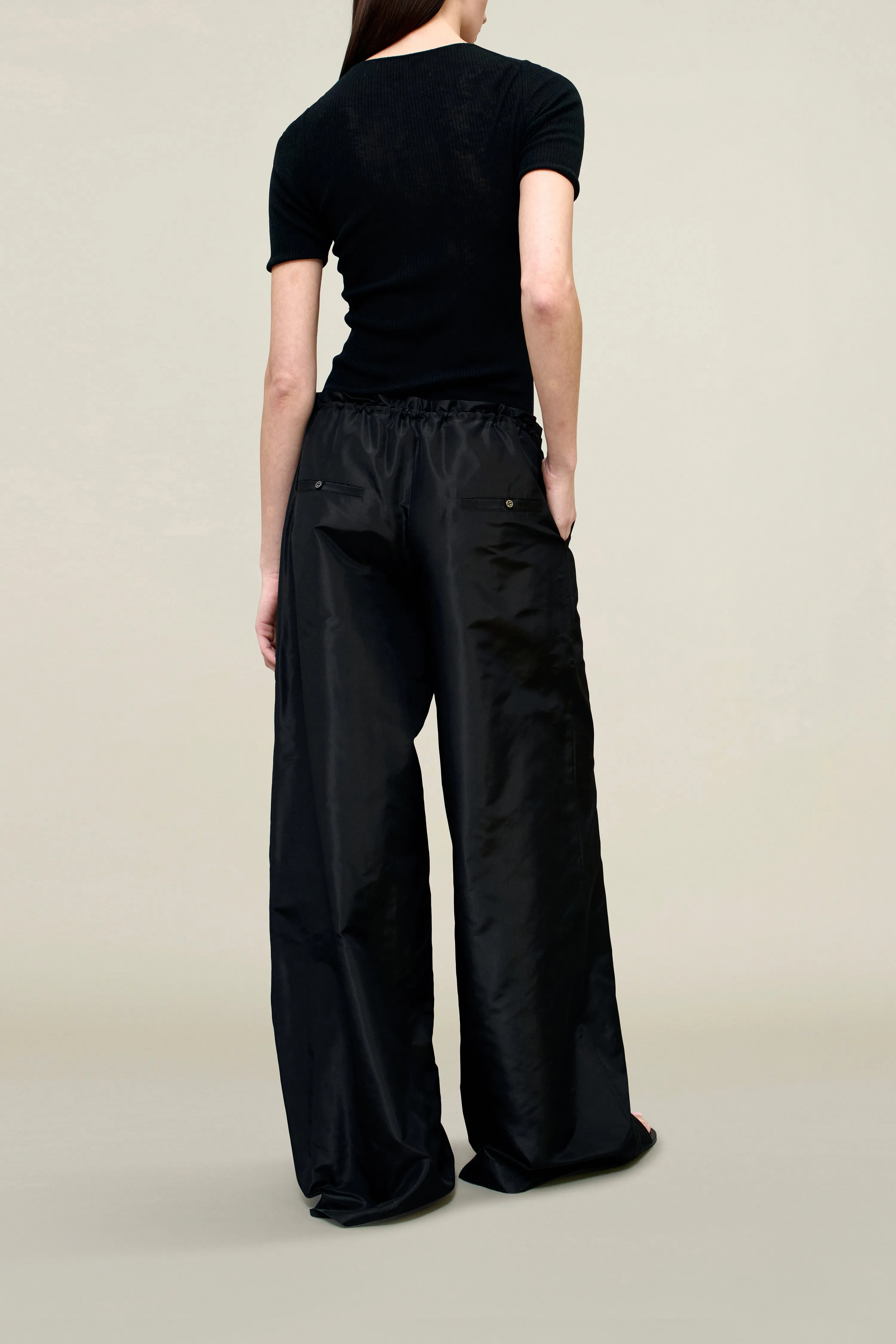 Wesley Drawstring Pant in Silk Taffeta sold by Kall Meyer product image thumbnail 4