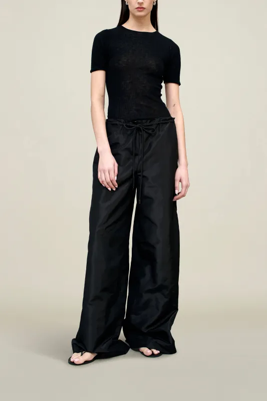 Wesley Drawstring Pant in Silk Taffeta sold by Kall Meyer