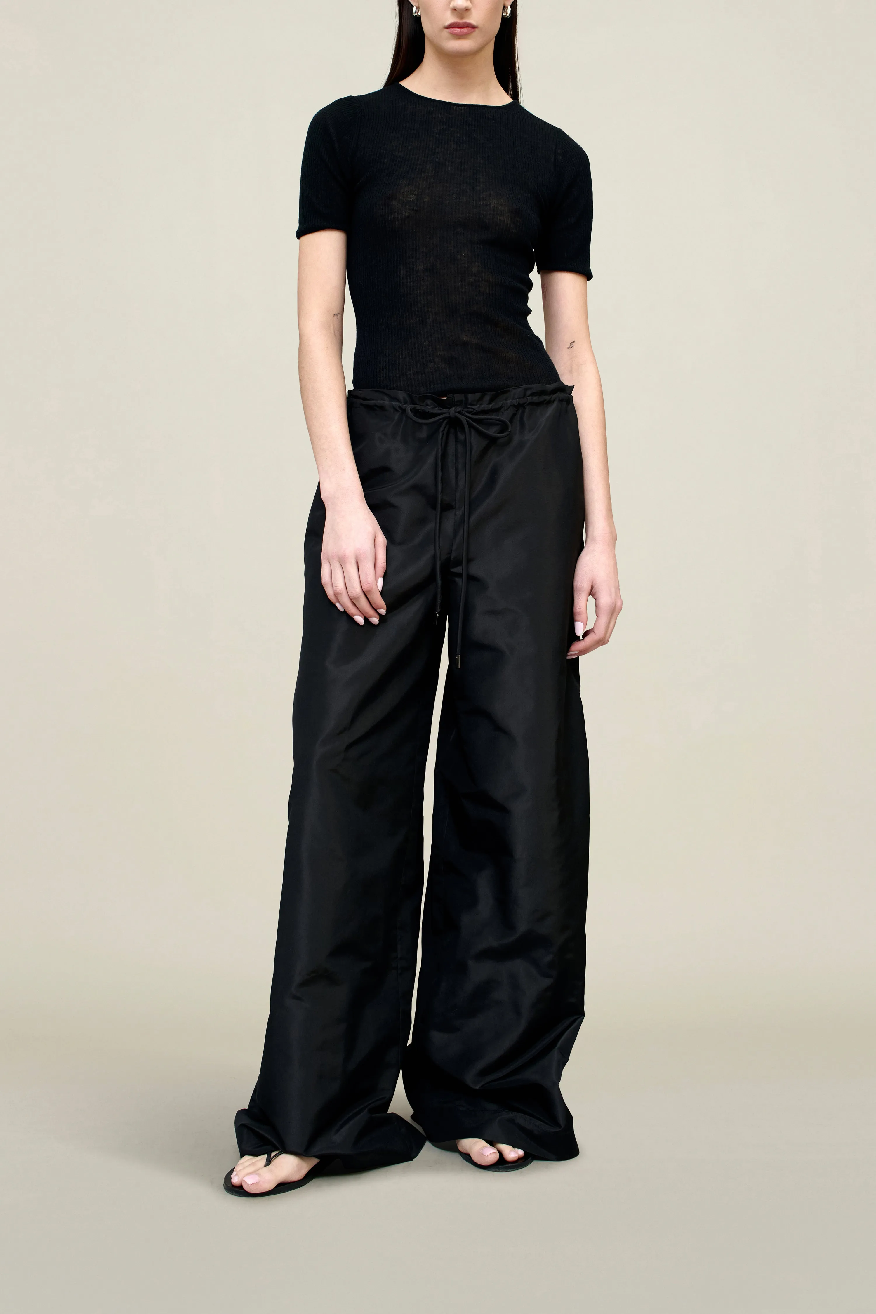 Wesley Drawstring Pant in Silk Taffeta sold by Kall Meyer