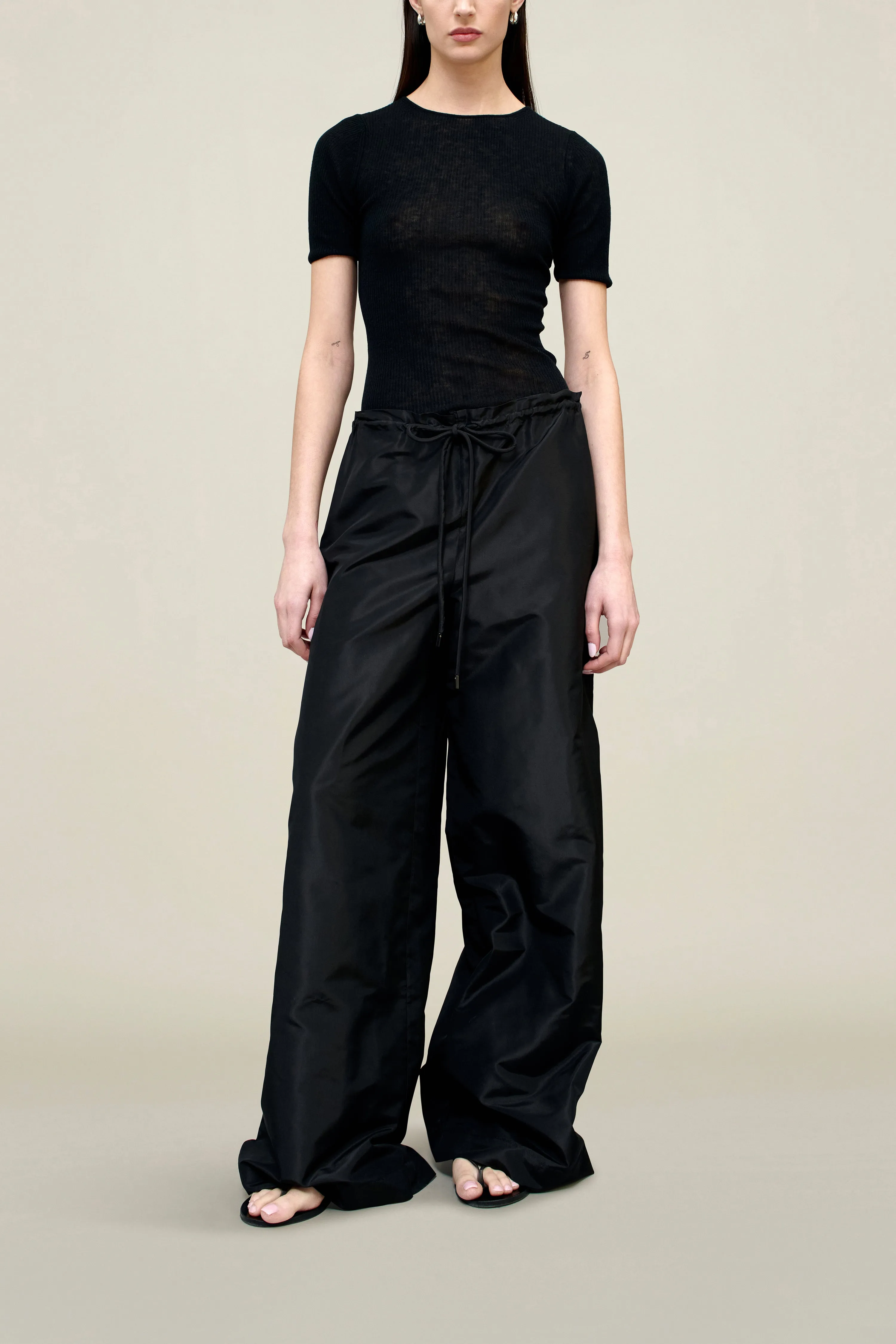 Wesley Drawstring Pant in Silk Taffeta sold by Kall Meyer product image thumbnail 3