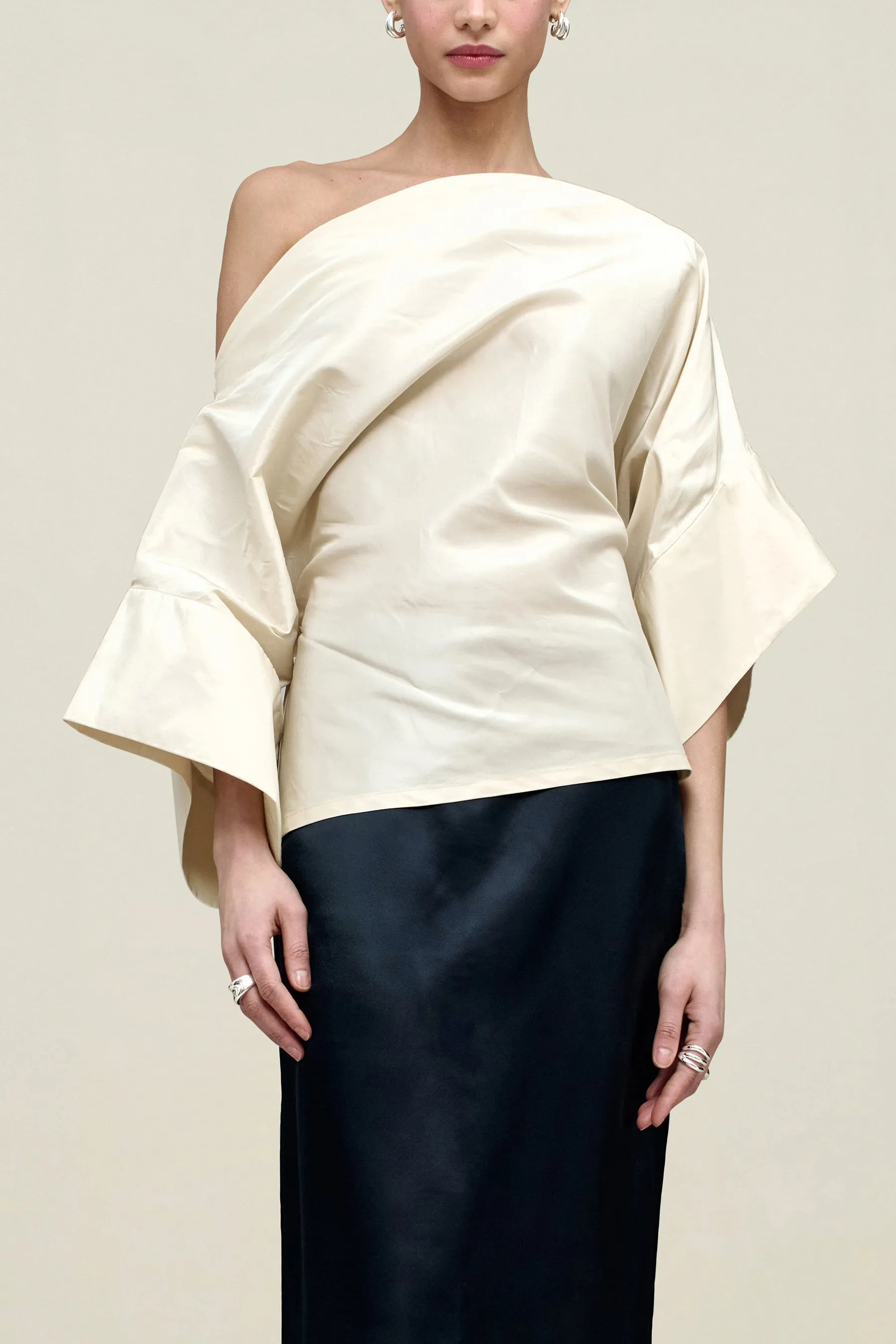 Norene Top in Silk Taffeta sold by Kall Meyer