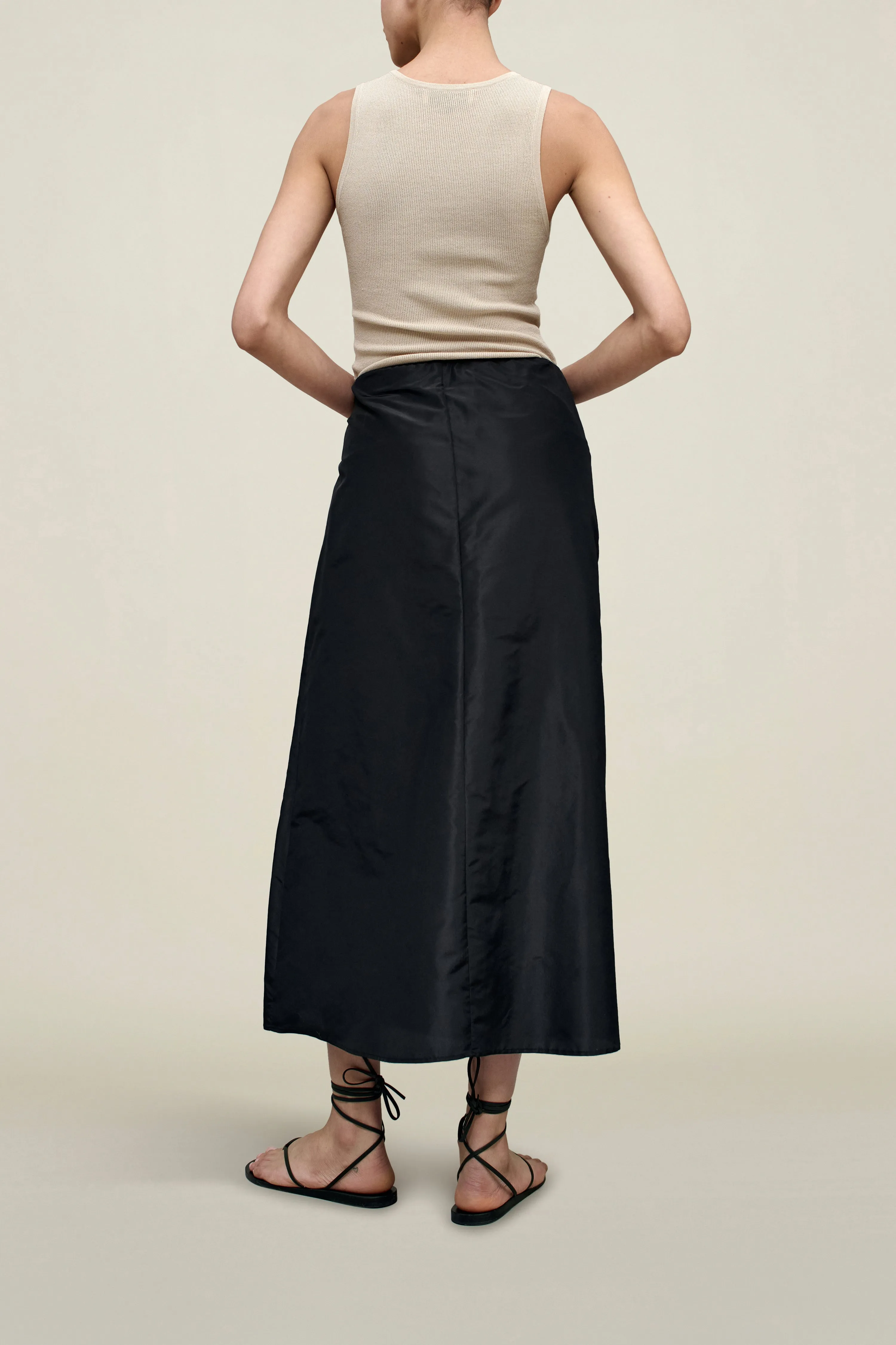 Cecile Wrap Skirt in Silk Taffeta sold by Kall Meyer product image thumbnail 4