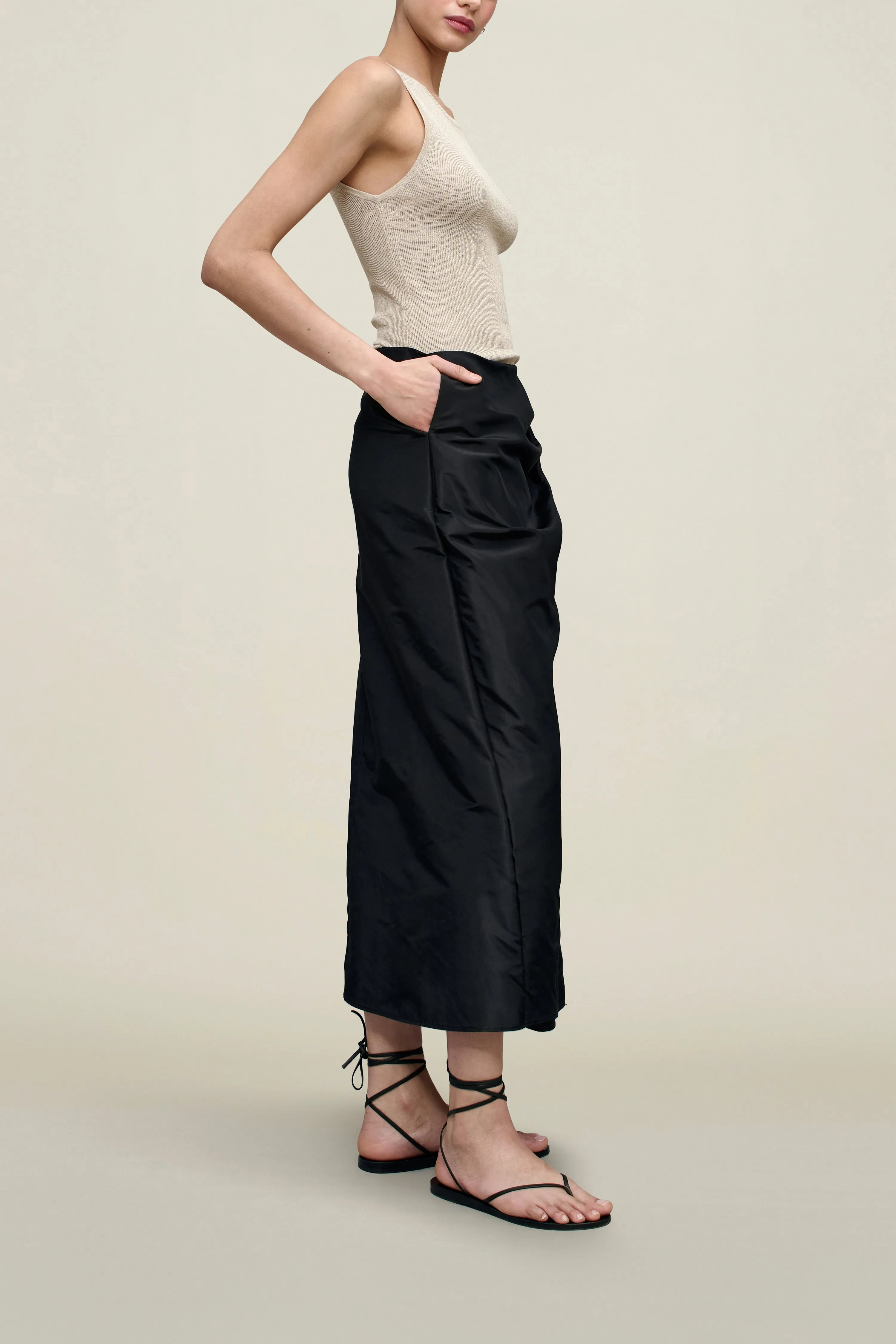 Cecile Wrap Skirt in Silk Taffeta sold by Kall Meyer product image thumbnail 3