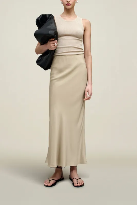 Nadine Skirt in Cupro Satin made by Kall Meyer