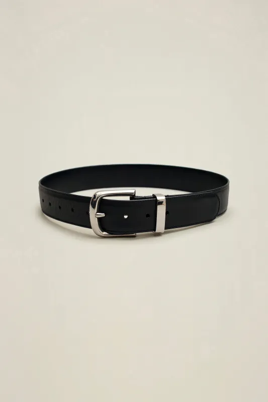 Johnson Belt in Black and Silver sold by Kall Meyer