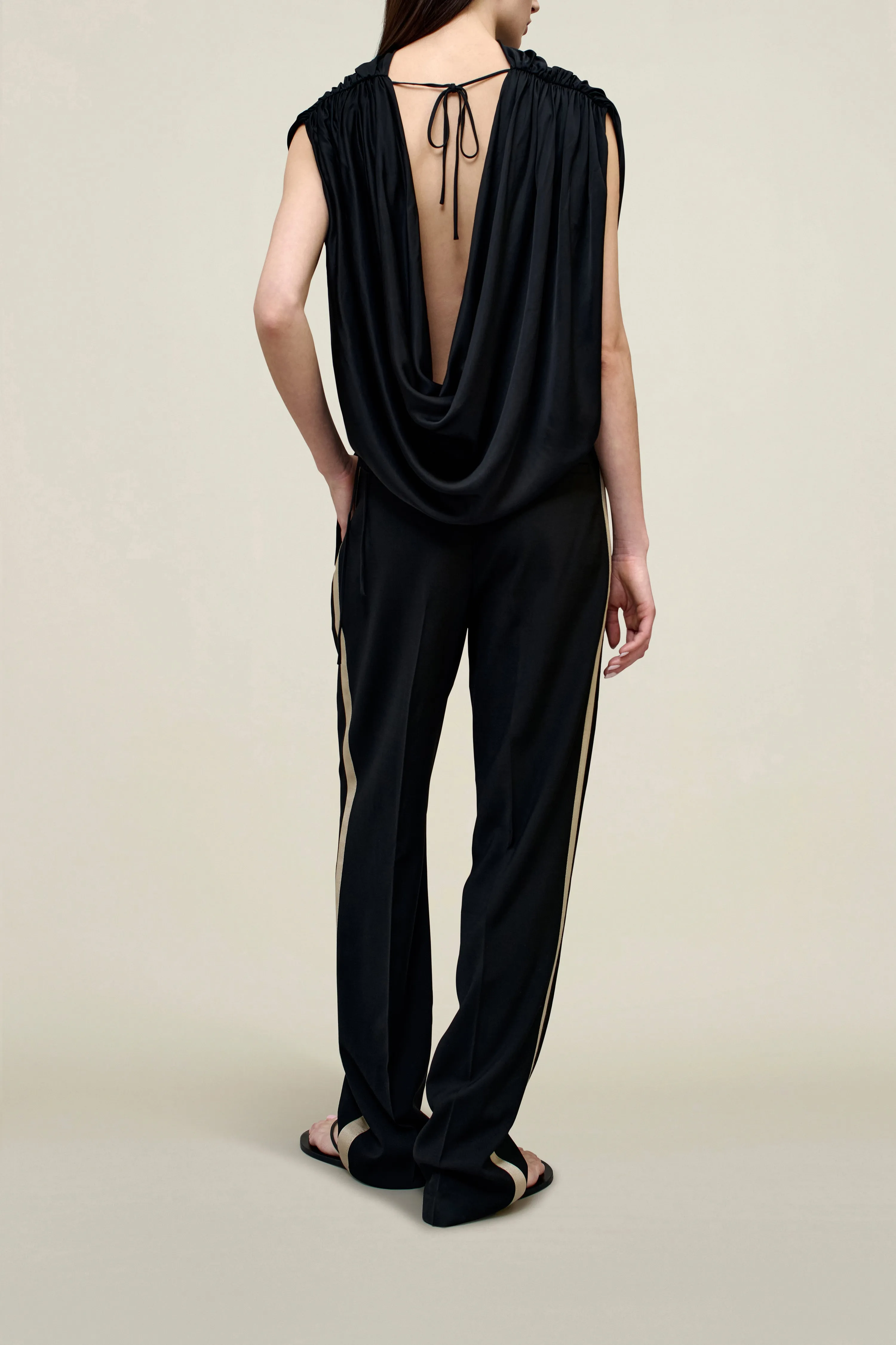 Phoebe Tuxedo Trouser in Wool Combo sold by Kall Meyer product image thumbnail 4