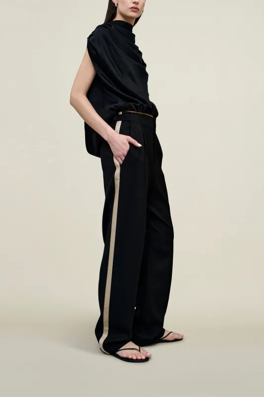Phoebe Tuxedo Trouser in Wool Combo made by Kall Meyer