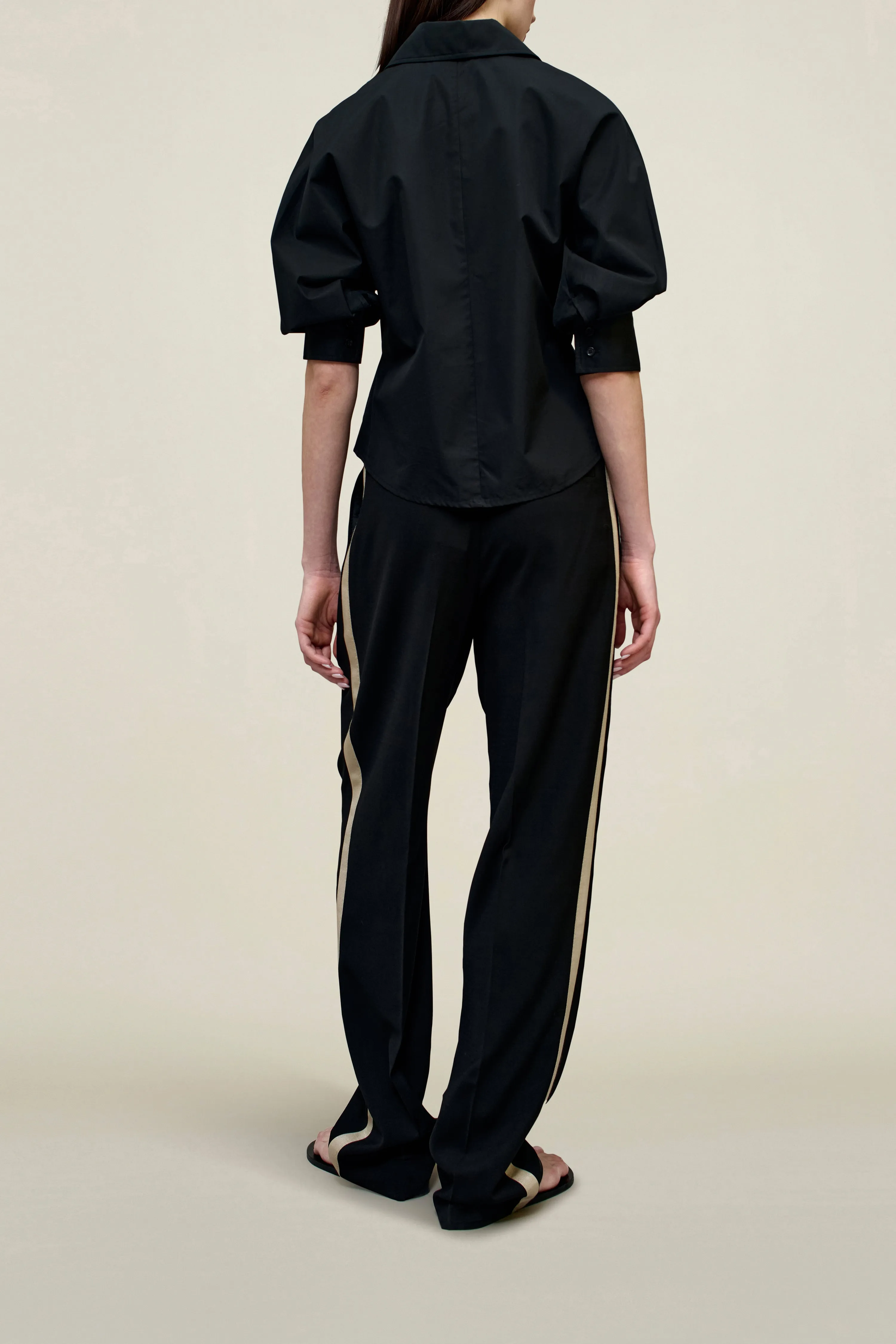 Colette 3/4 Sleeve Button Down in Techy Cotton Nylon sold by Kall Meyer product image thumbnail 5