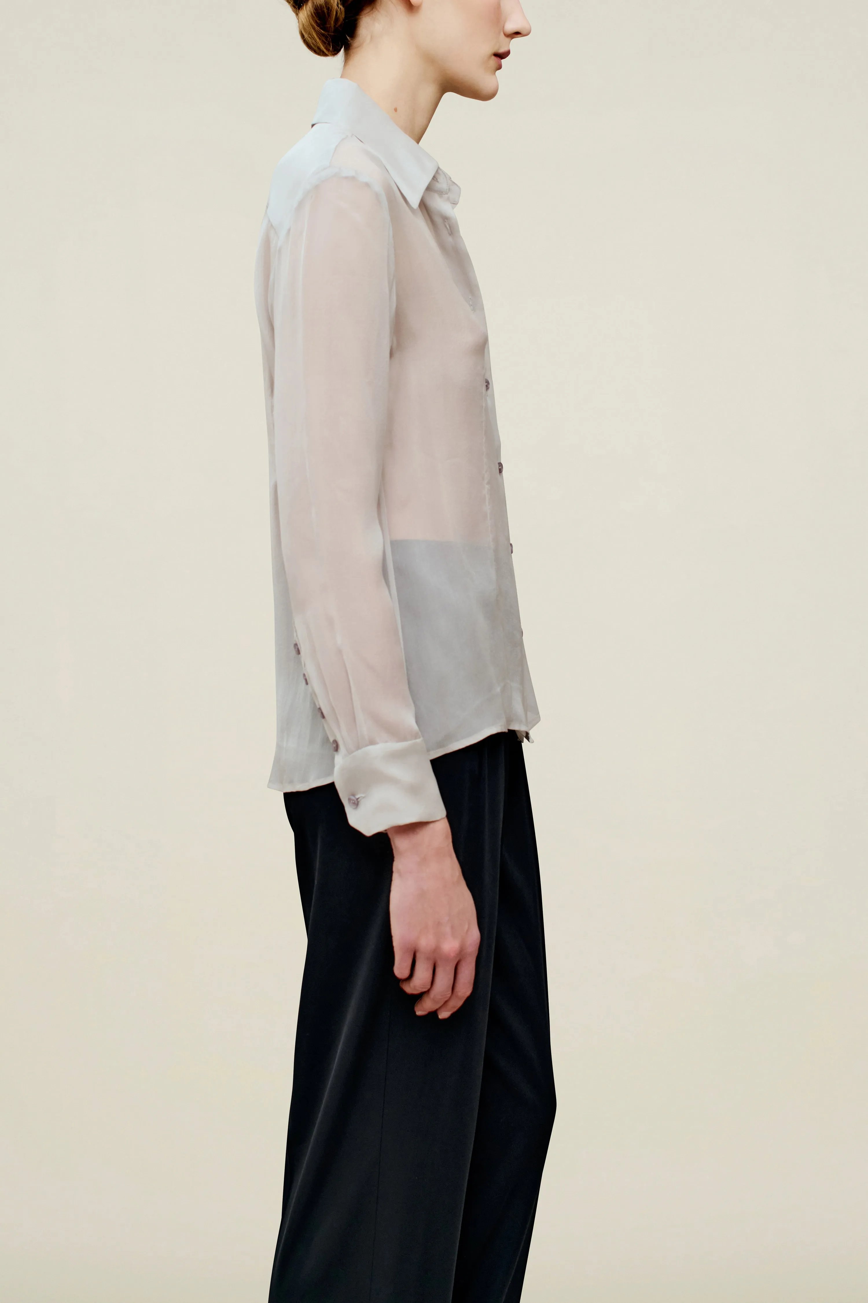 Léa Slim Blouse in Silk Chiffon sold by Kall Meyer product image thumbnail 3