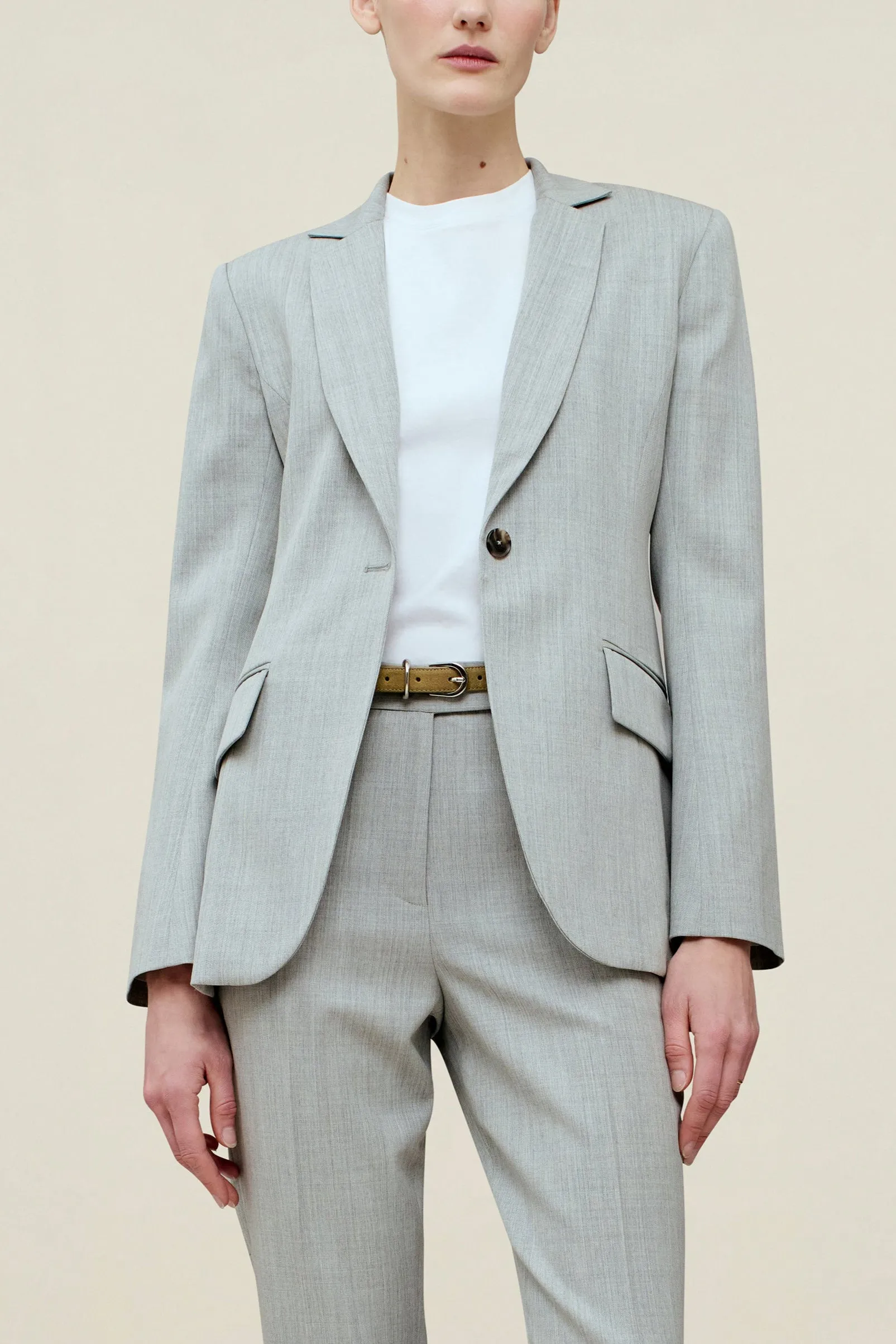 Raquel Single Breasted Blazer in Tropical Wool sold by Kall Meyer