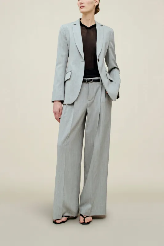 Roxana Low-Rise Trouser in Tropical Wool made by Kall Meyer