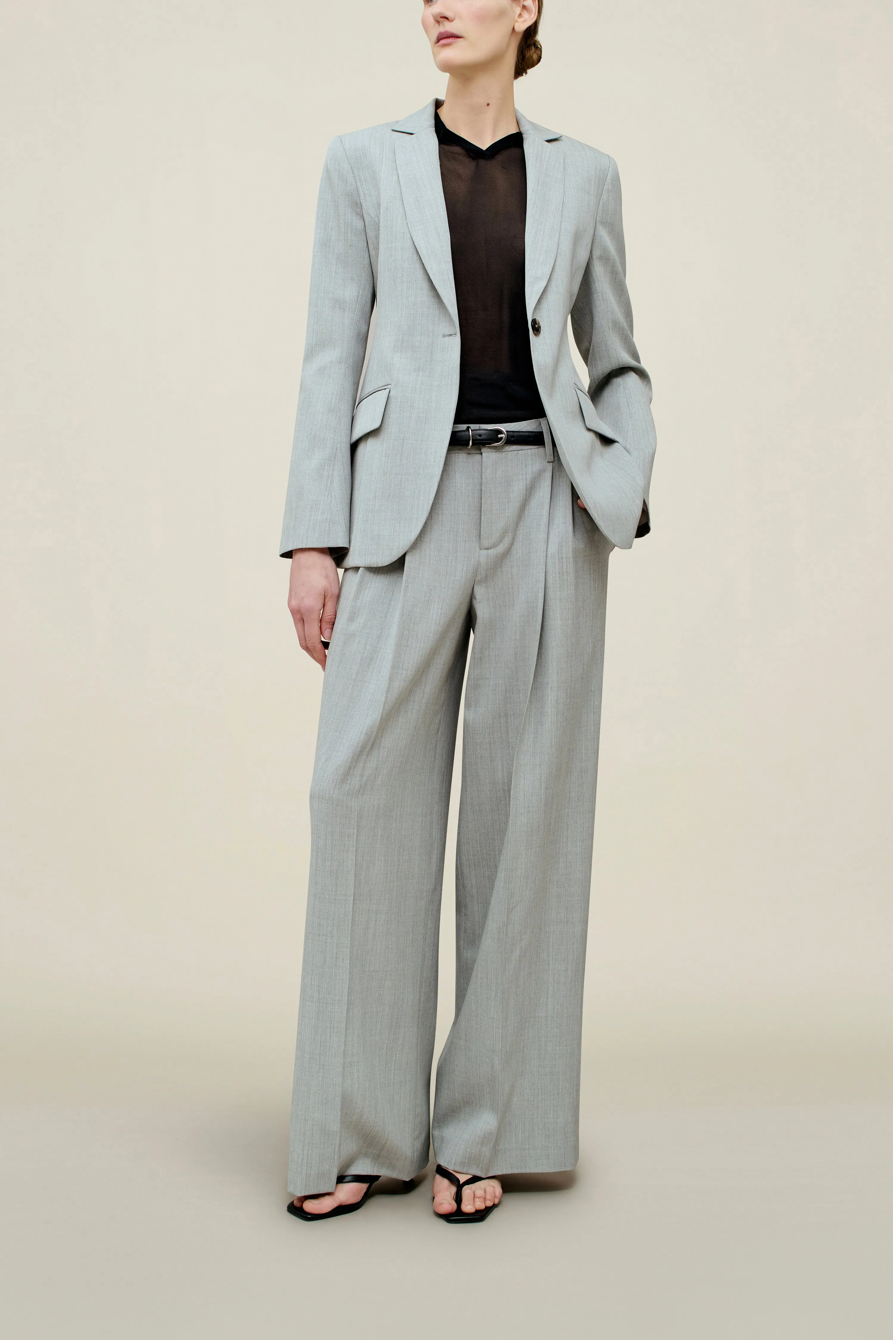 Roxana Low-Rise Trouser in Tropical Wool sold by Kall Meyer